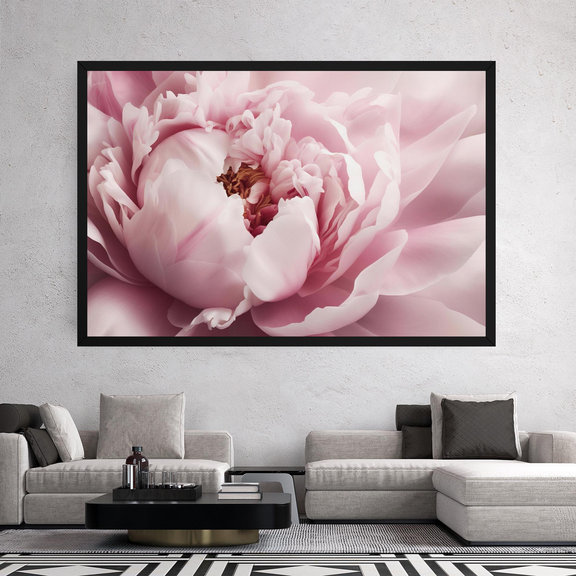 Vászonkép Pastel Peony Petals mockup 2