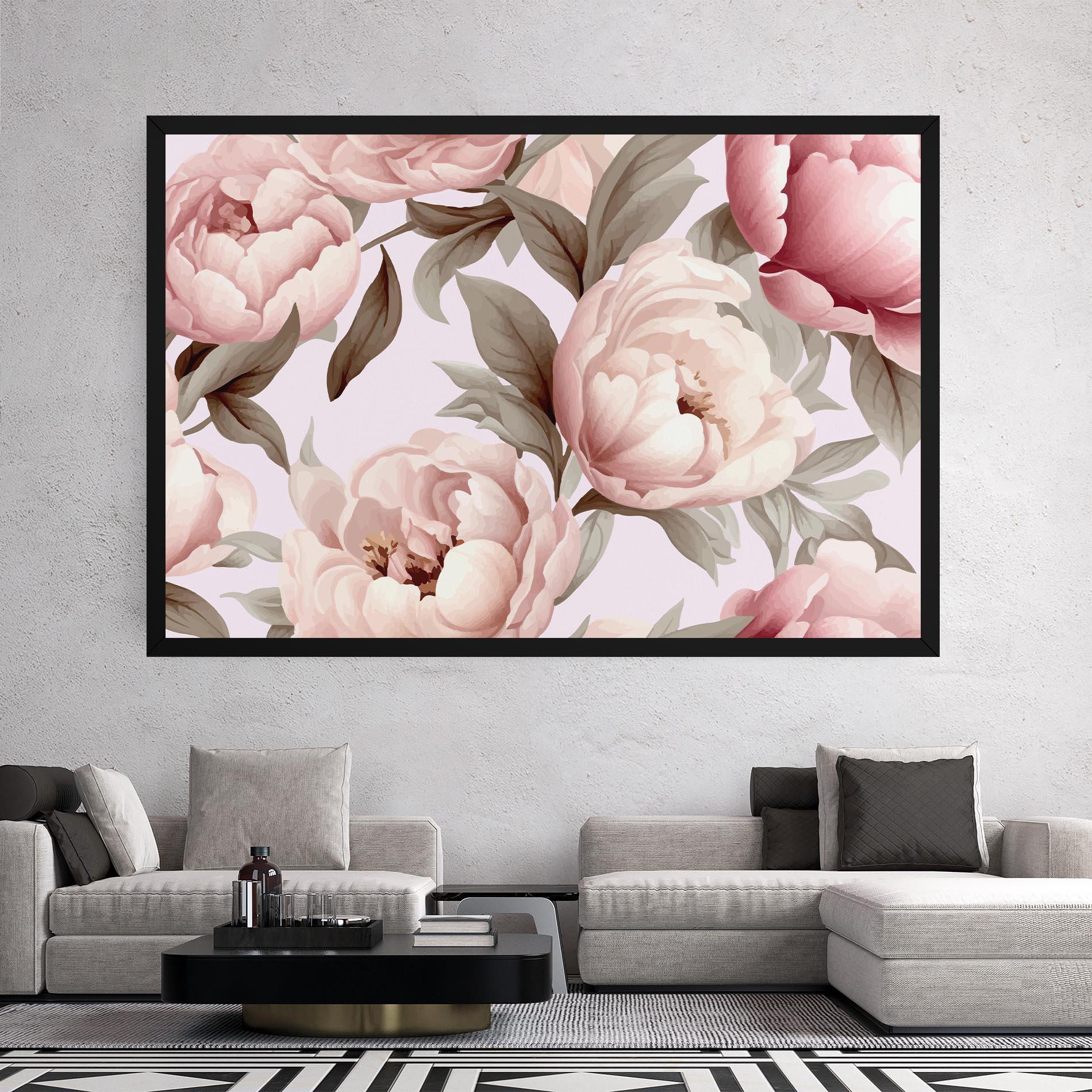 Vászonkép Pink Peony Buds mockup 2