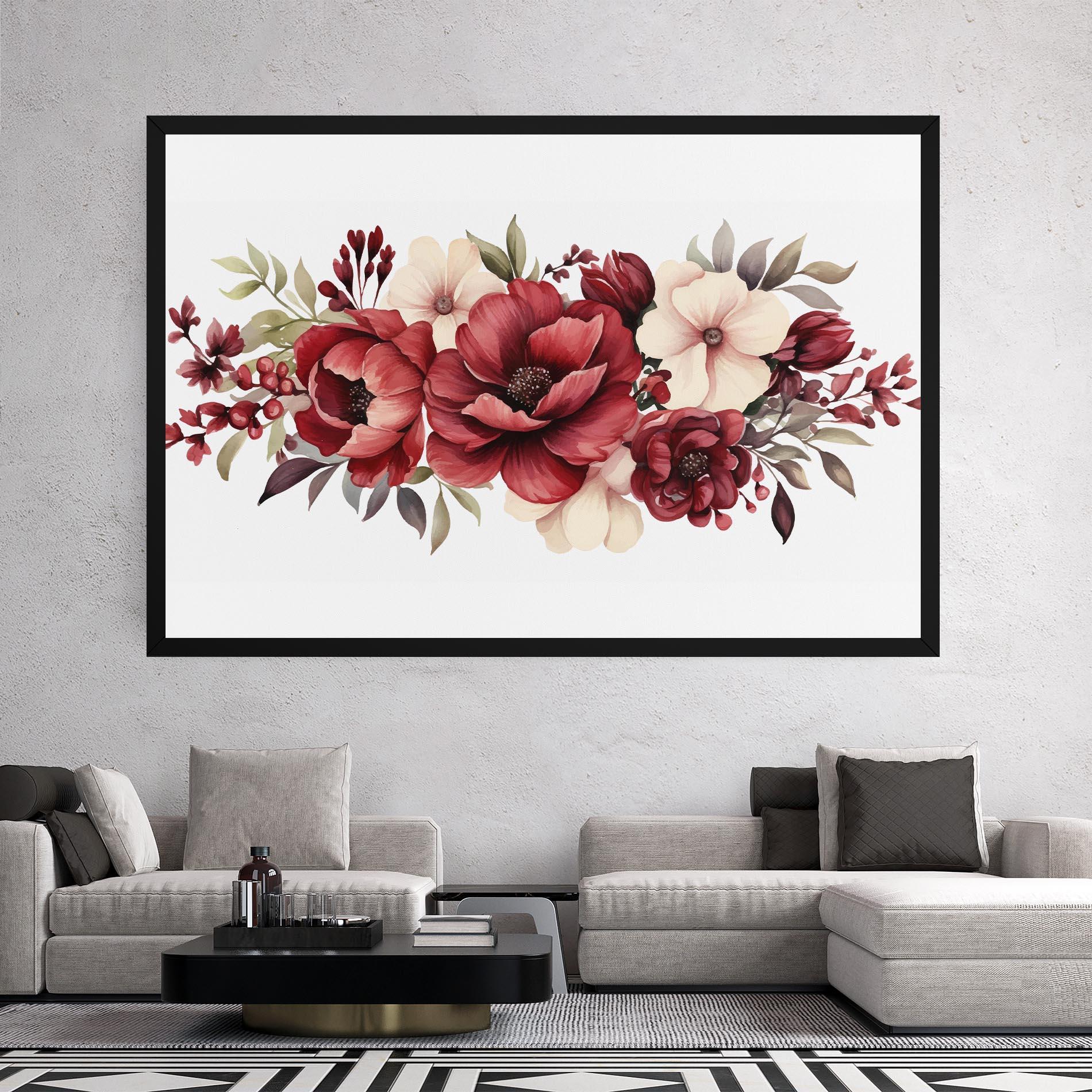 Vászonkép Red Peony mockup 2
