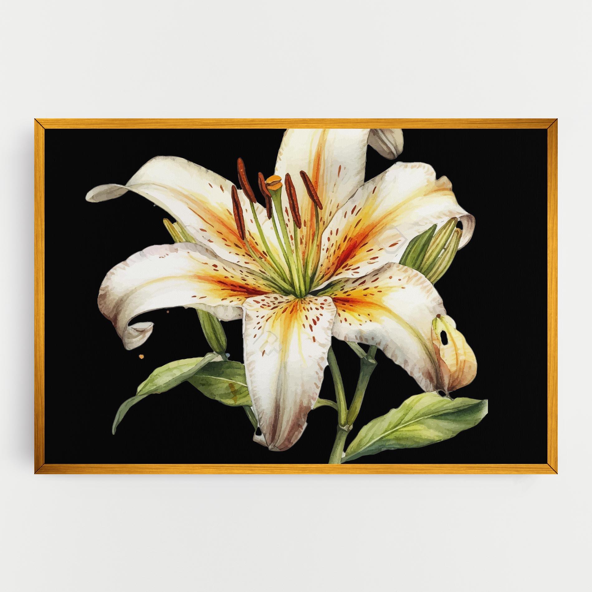 Vászonkép Beautiful White Lily mockup 0