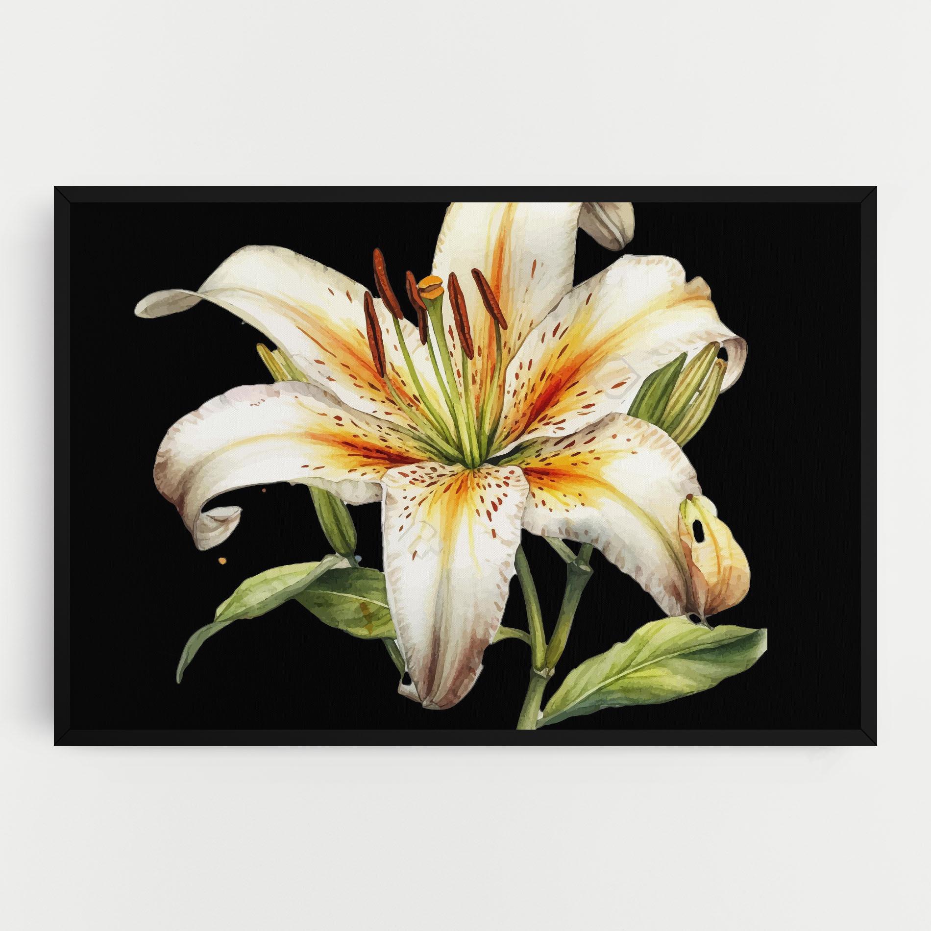 Vászonkép Beautiful White Lily mockup 0