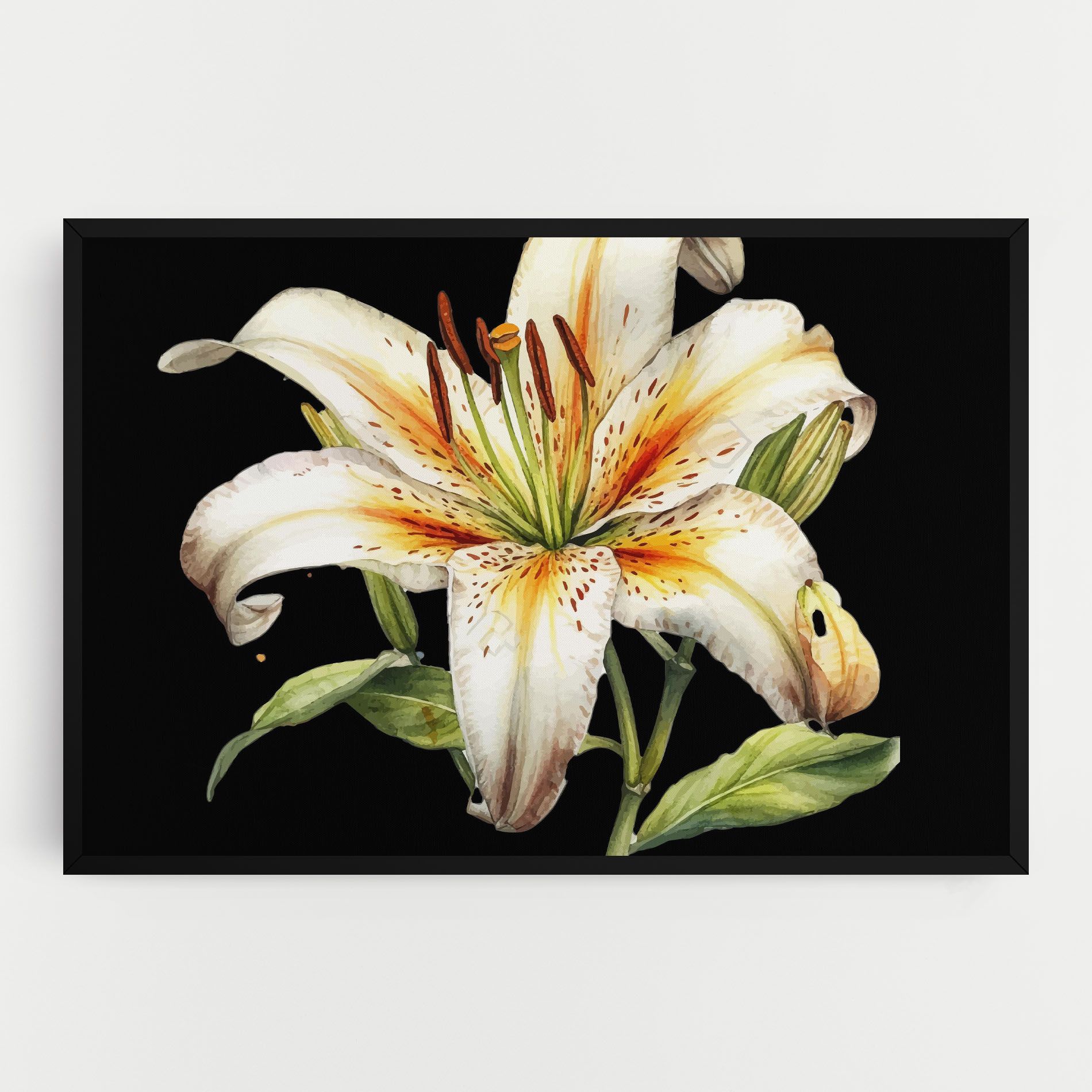 Beautiful White Lily mockup 0
