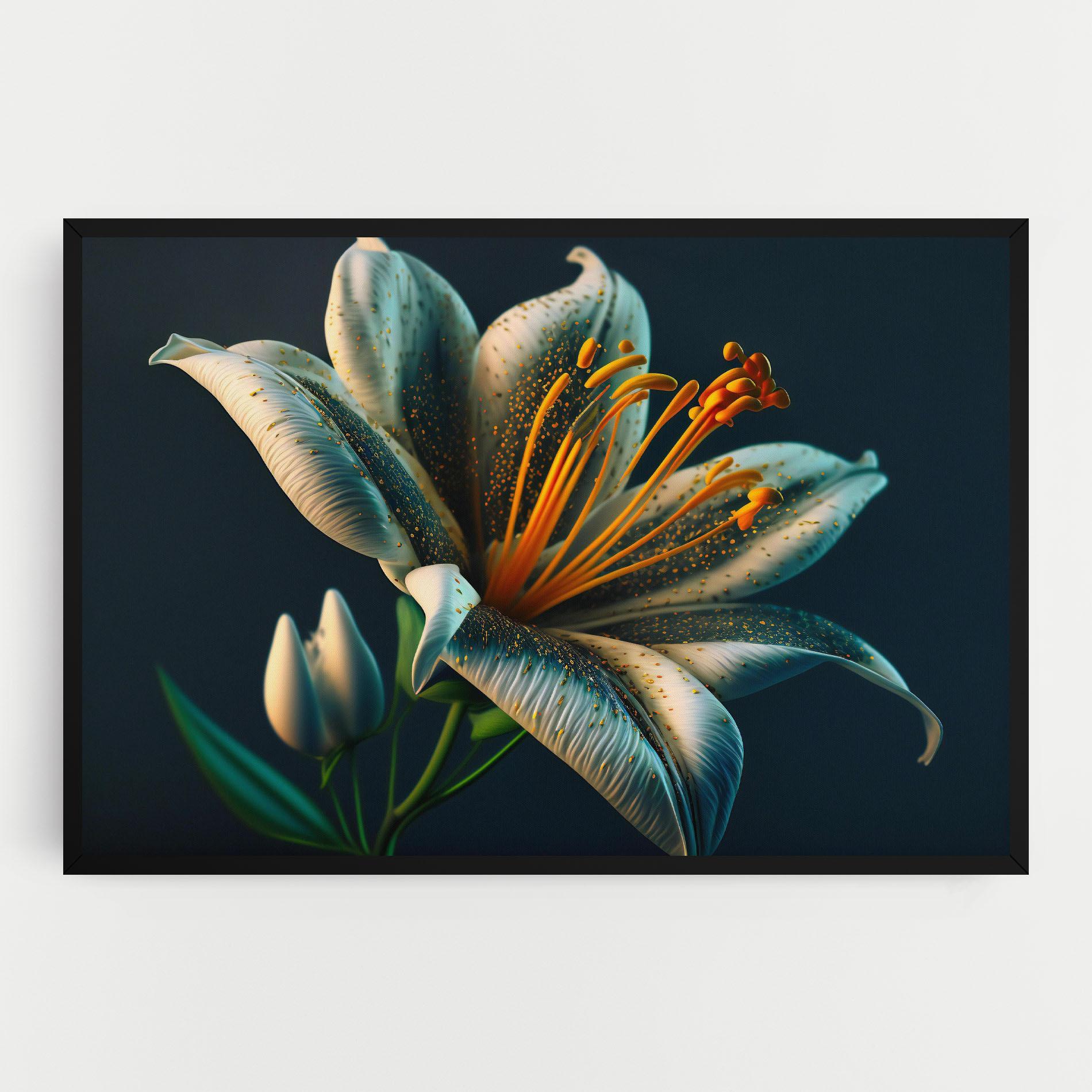 Vászonkép Blue Grey Lily mockup 0
