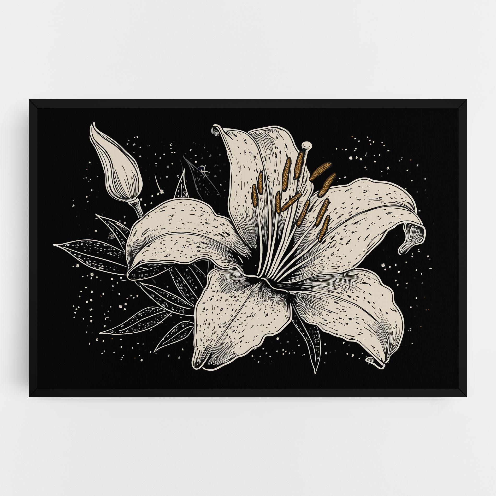 Vászonkép Cream Black Lily mockup 0