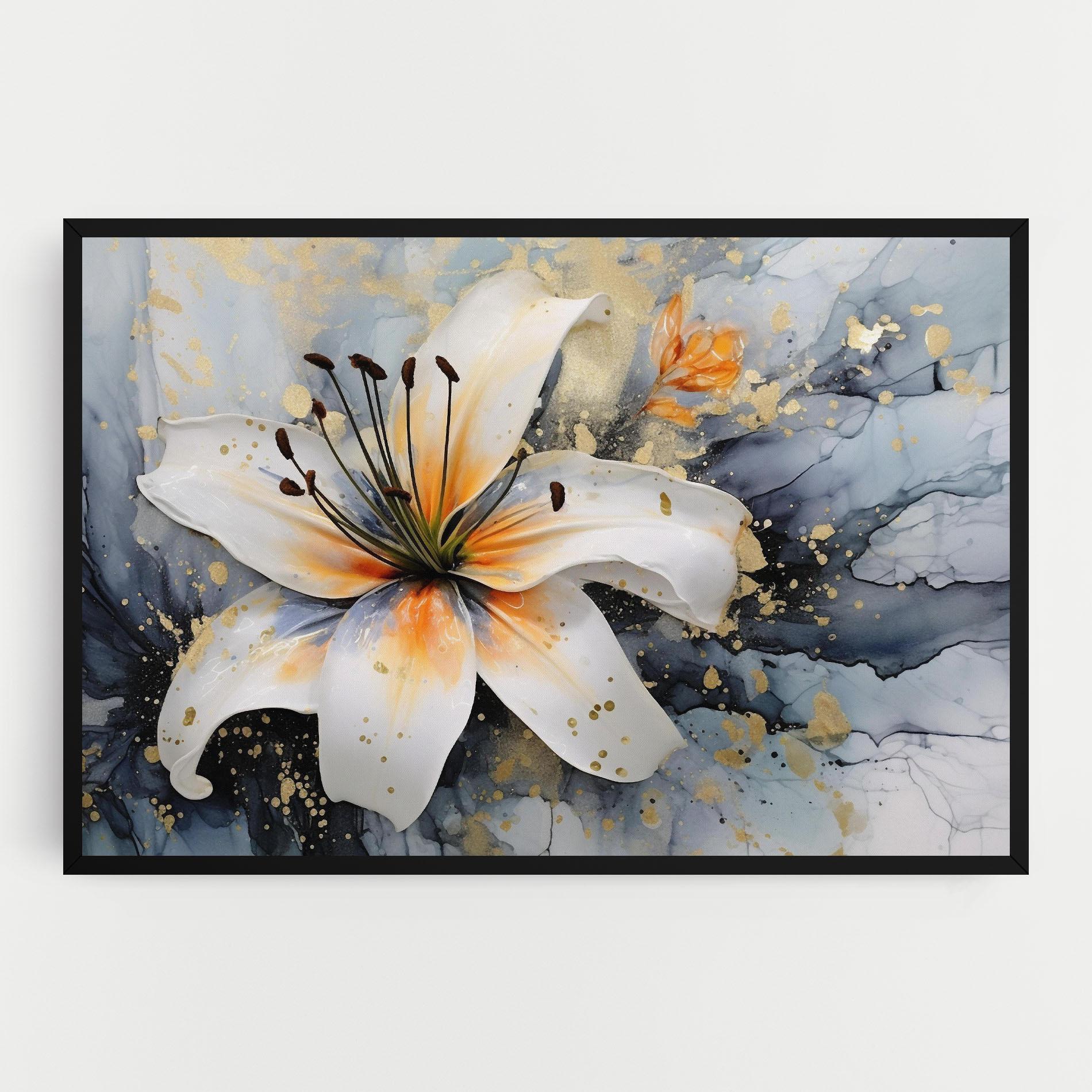 Vászonkép Lily With Orange Painting mockup 0