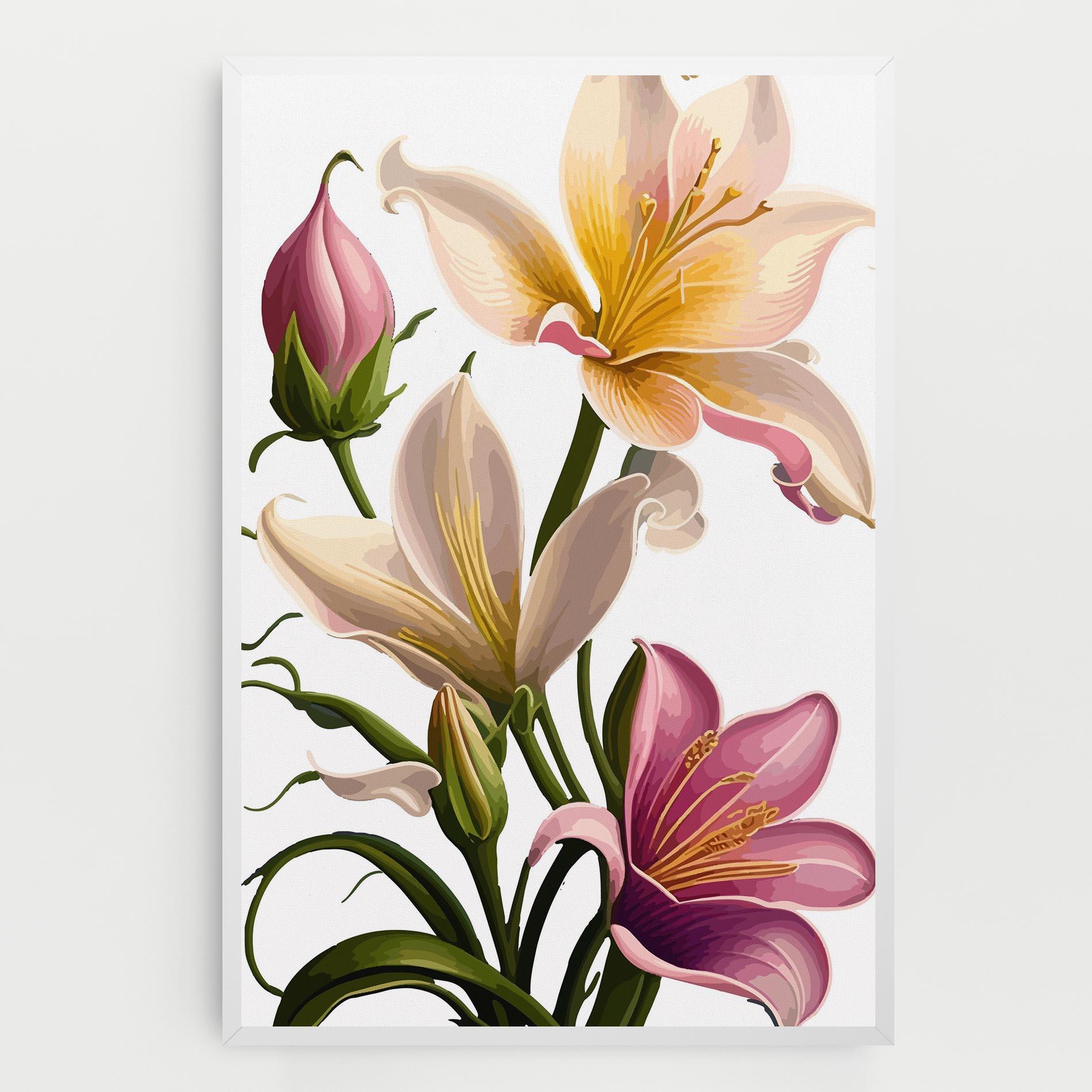 Vászonkép Purple White Lily mockup 0