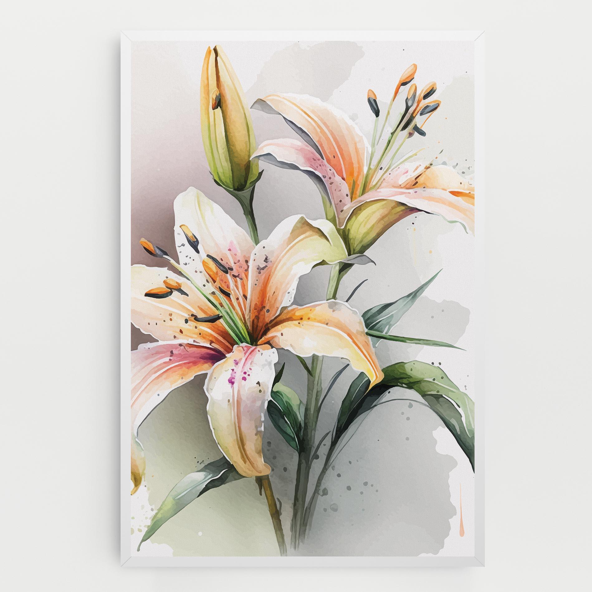 Vászonkép White Orange Lily mockup 0