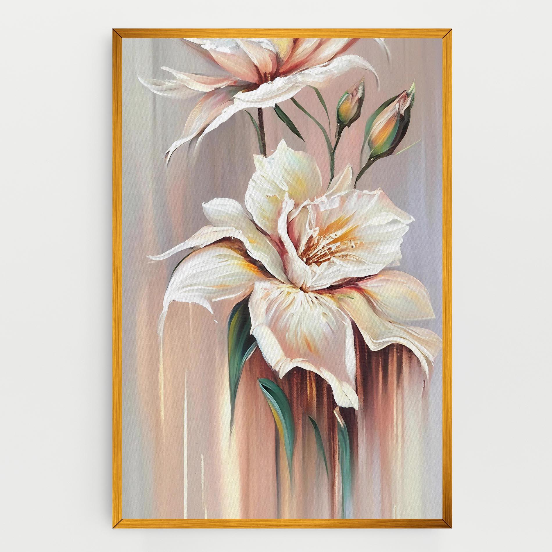 Vászonkép Abstract Lily Painting mockup 0