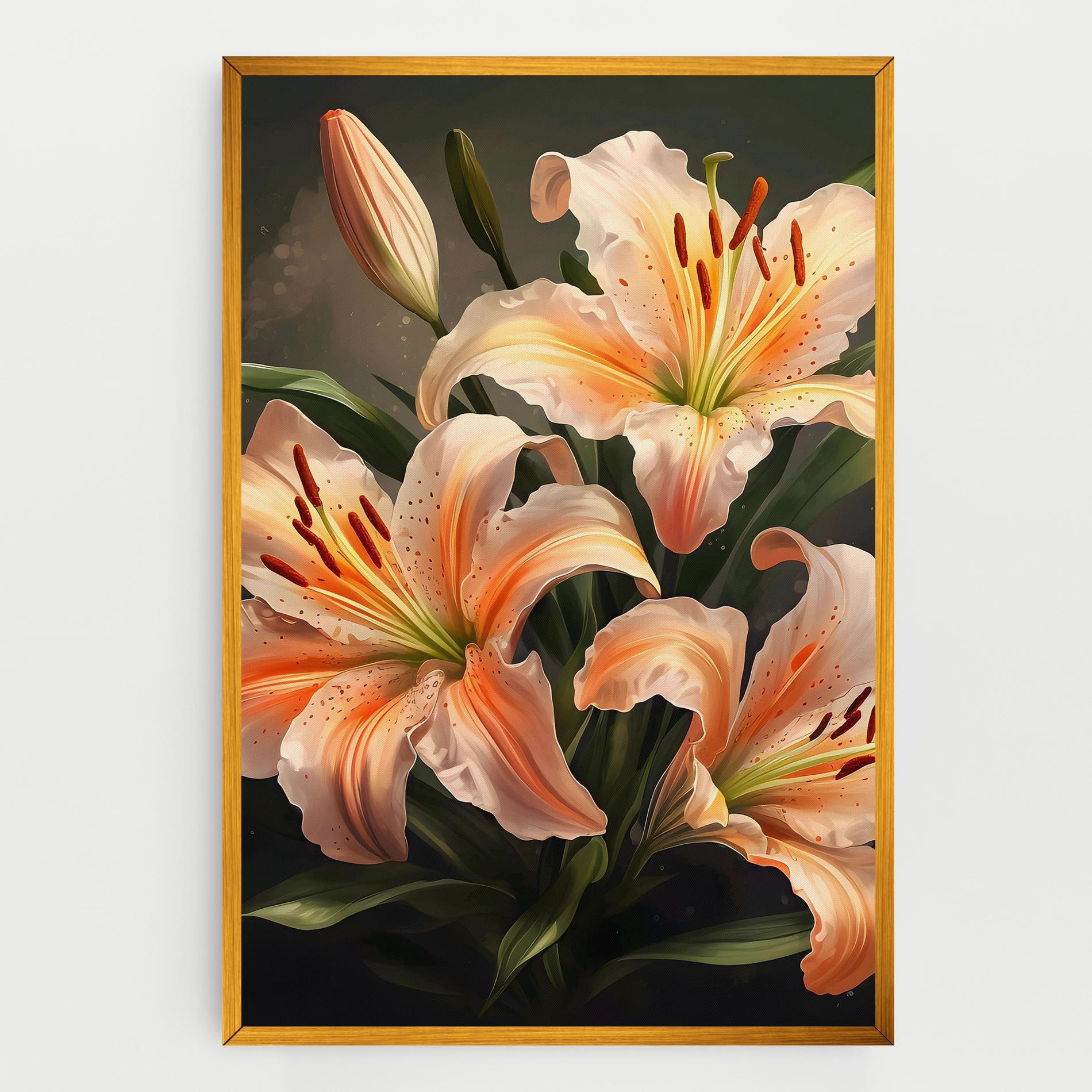Vászonkép Light Orange Lily mockup 0