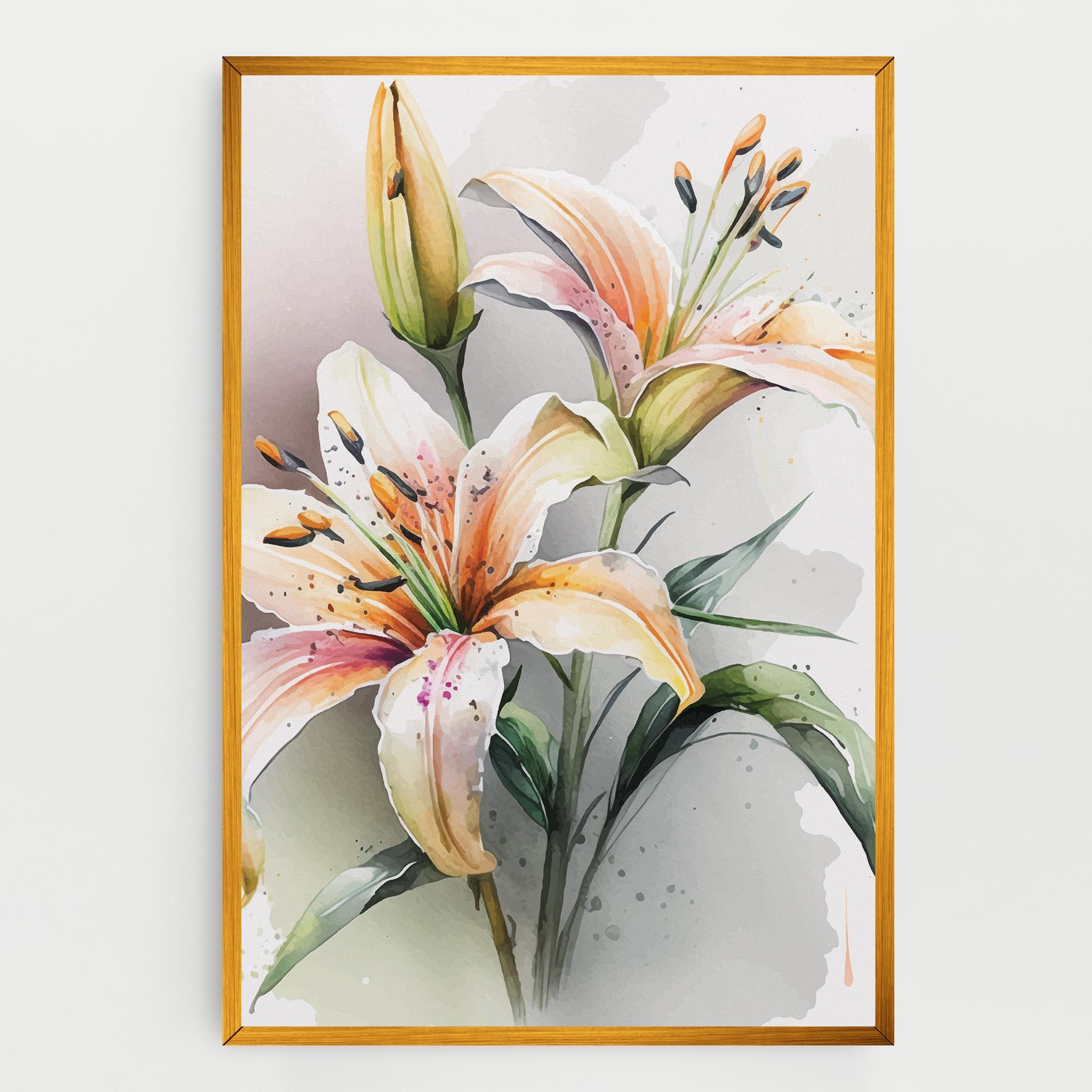 Vászonkép White Orange Lily mockup 0