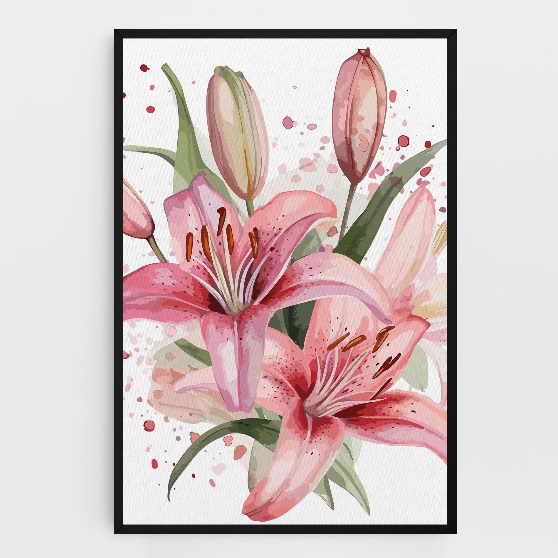 Beautiful Pink Lily mockup 0