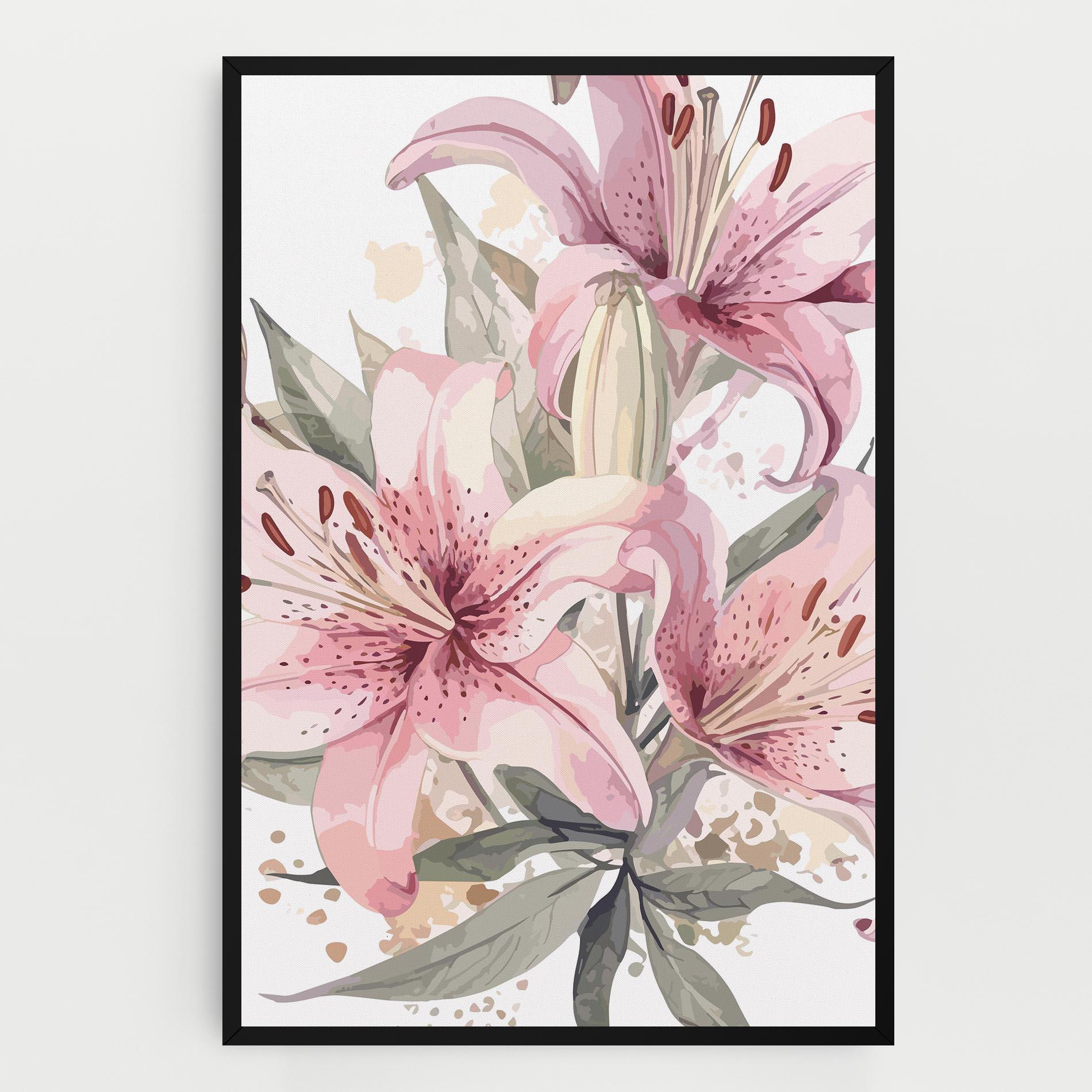 Vászonkép Light Pink Lily Art mockup 0