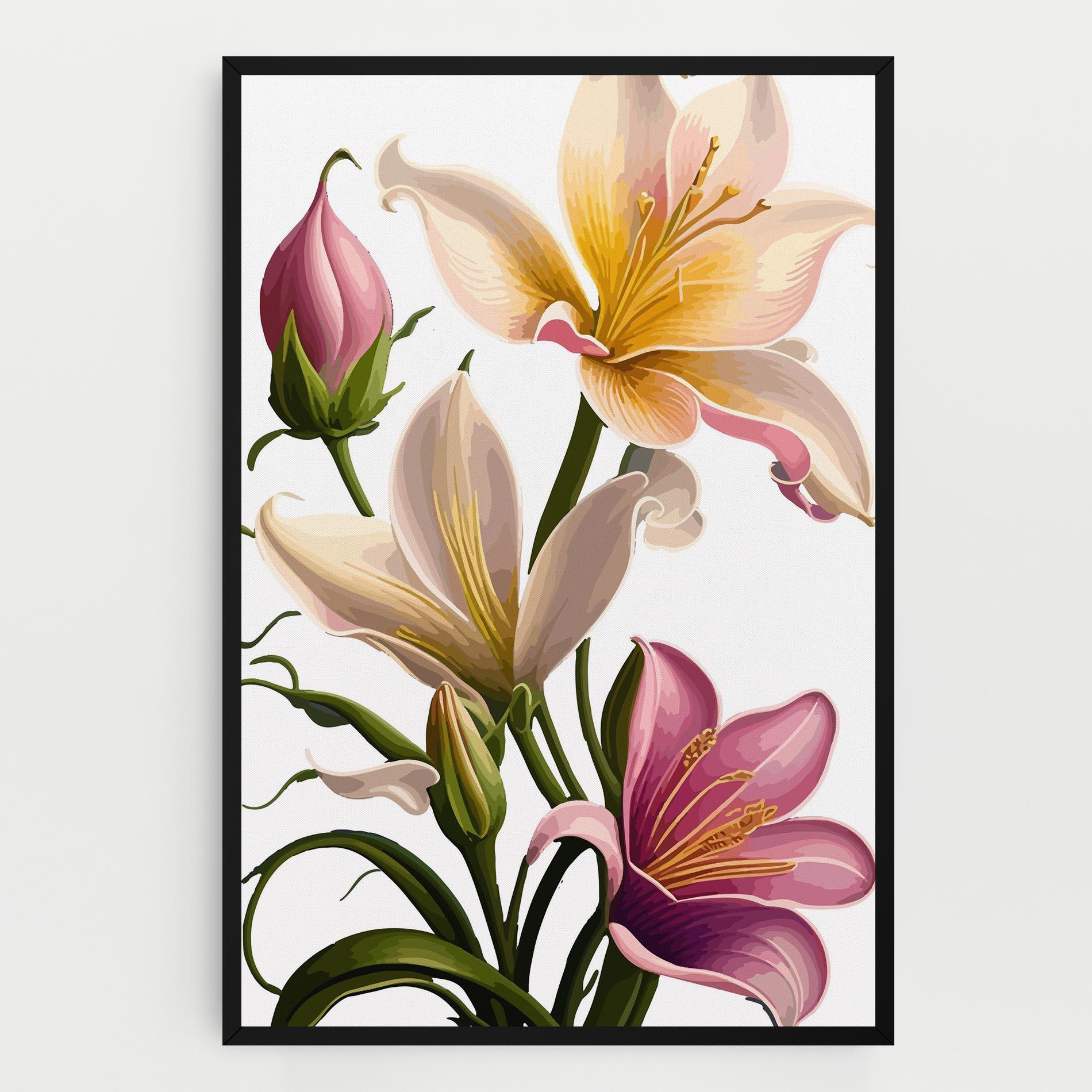 Vászonkép Purple White Lily mockup 0