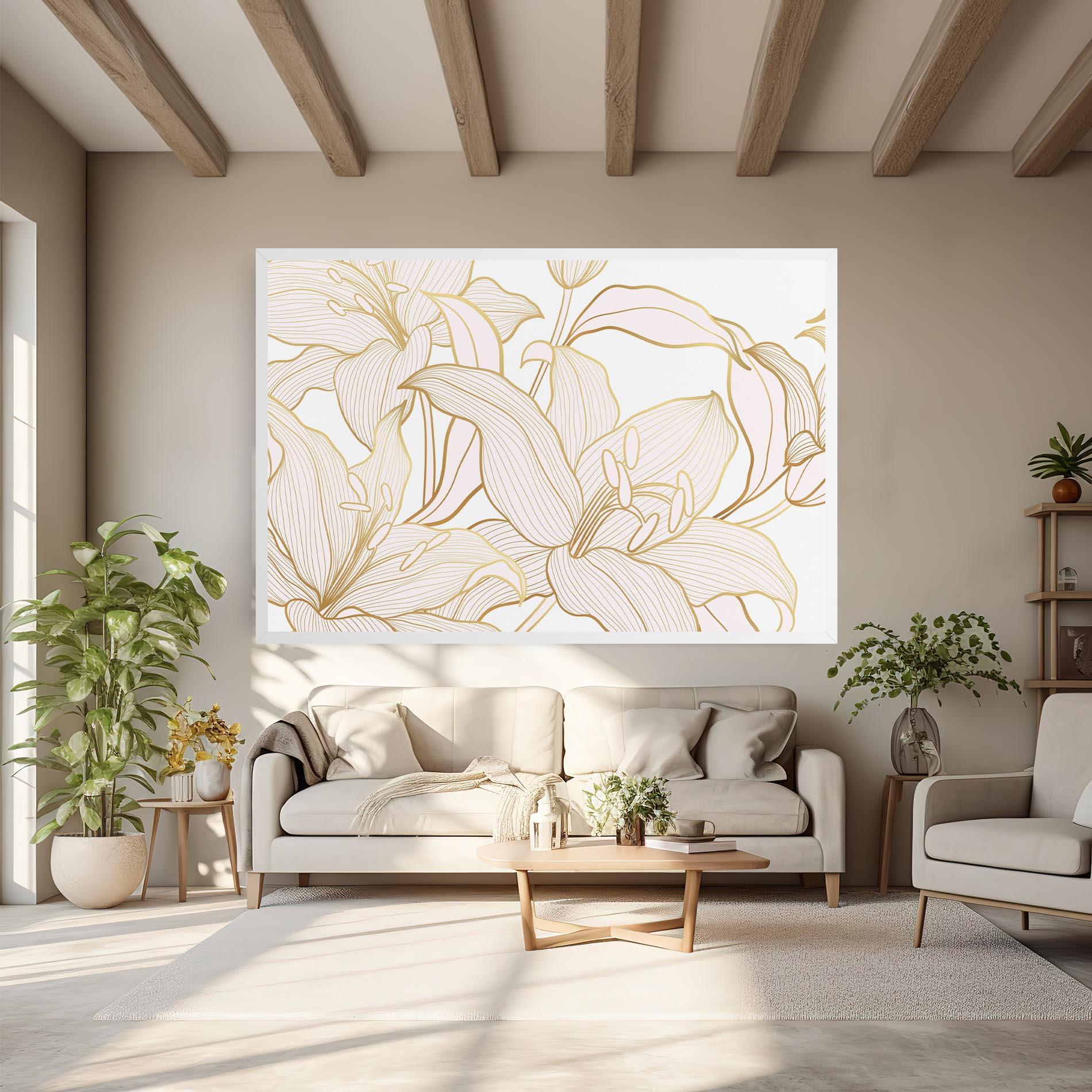 Vászonkép Gold Lily mockup 6