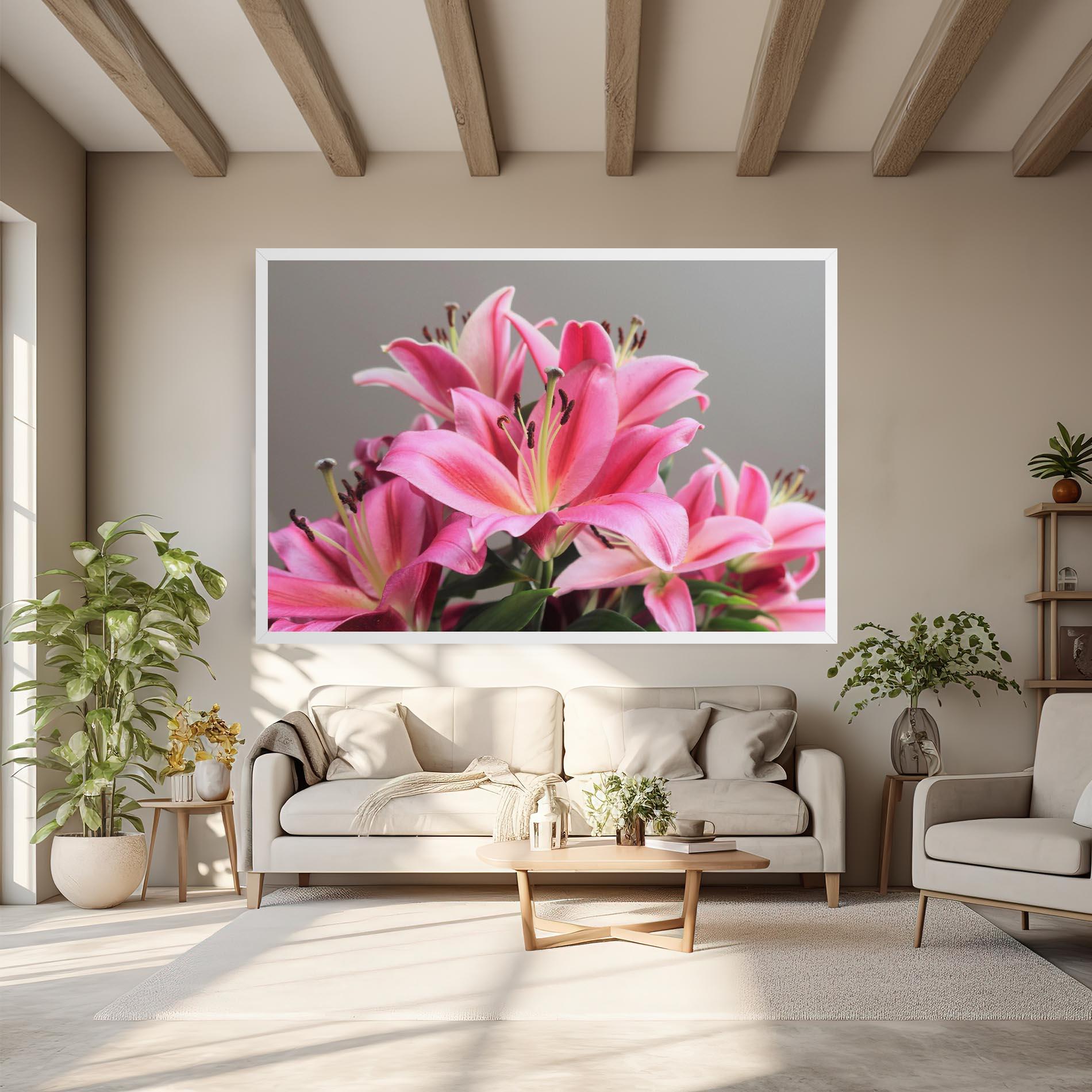 Vászonkép Light Pink Lily View mockup 6