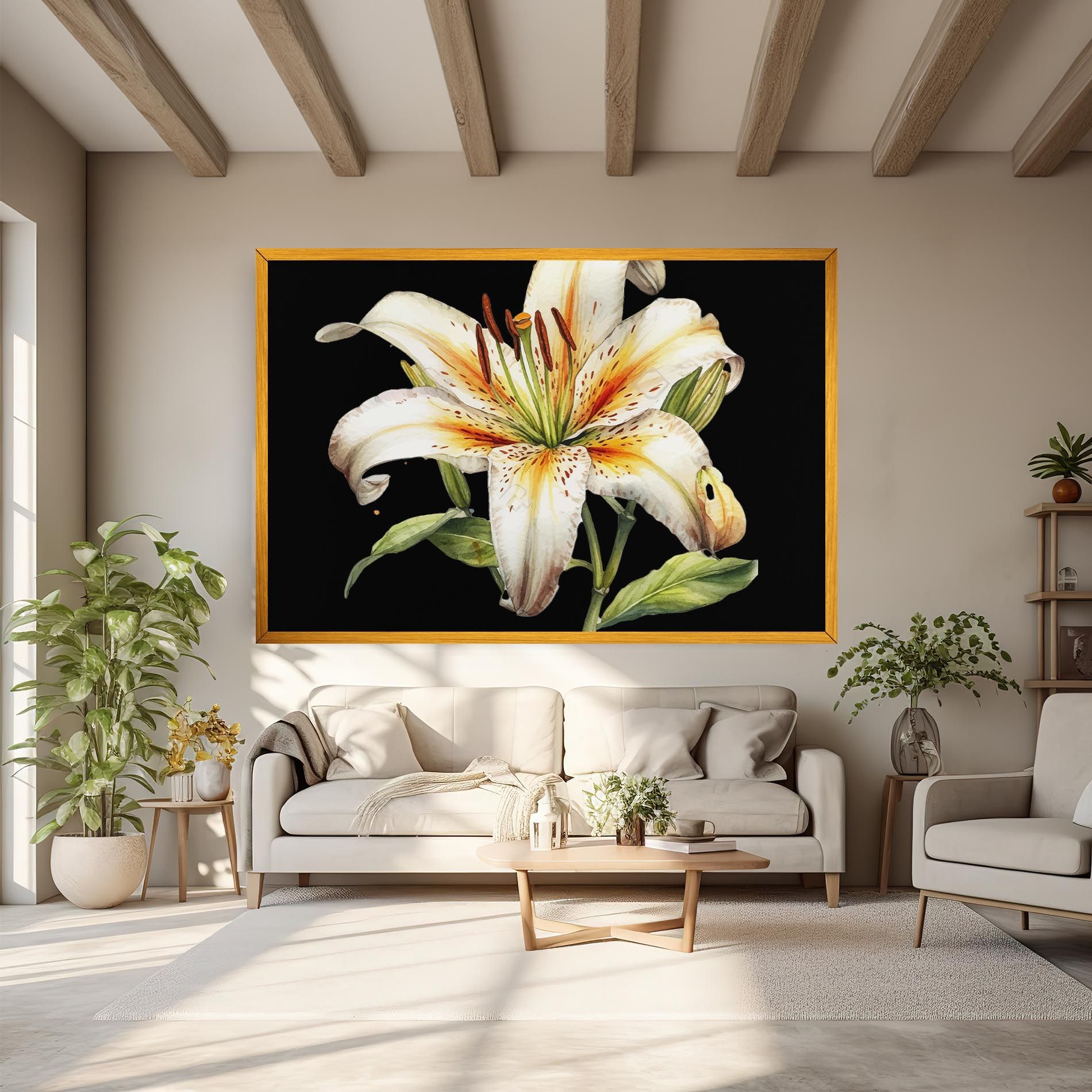 Beautiful White Lily mockup 6