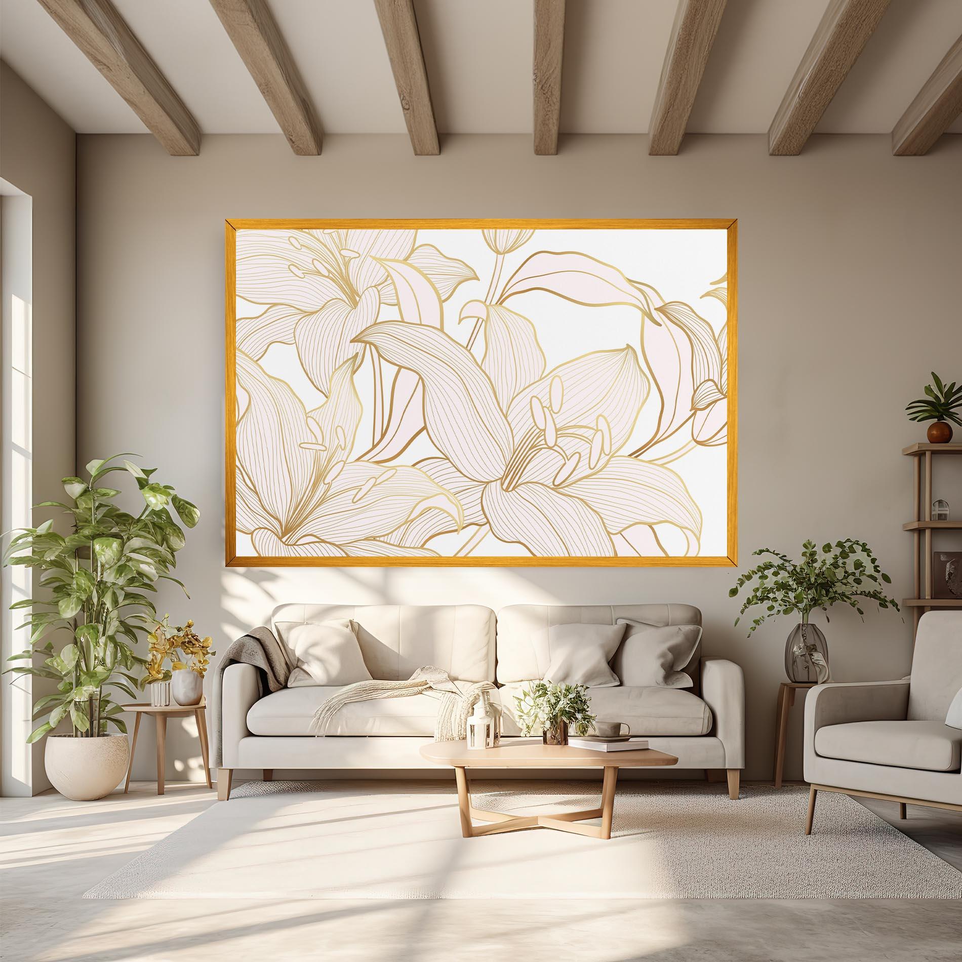 Vászonkép Gold Lily mockup 6