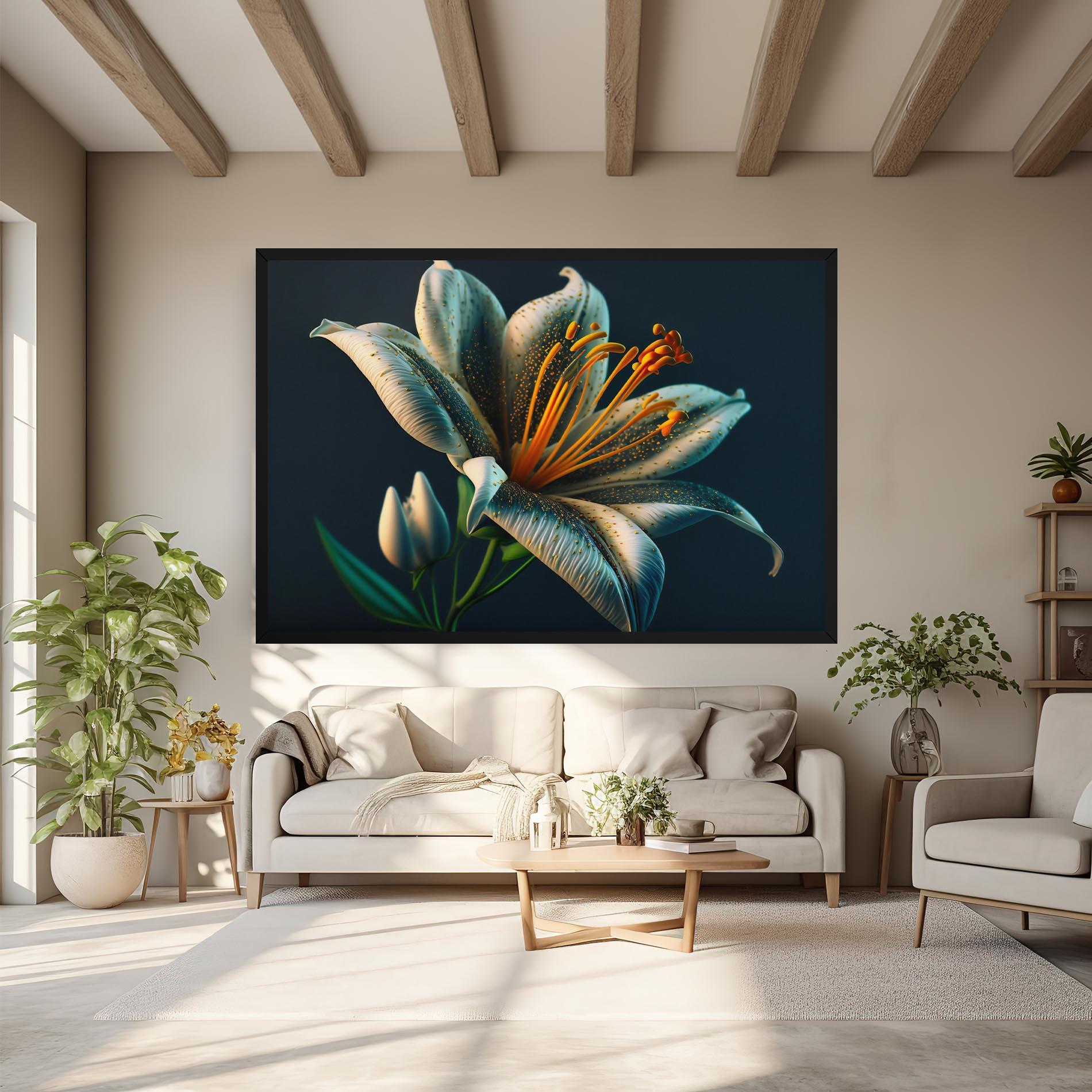 Vászonkép Blue Grey Lily mockup 6