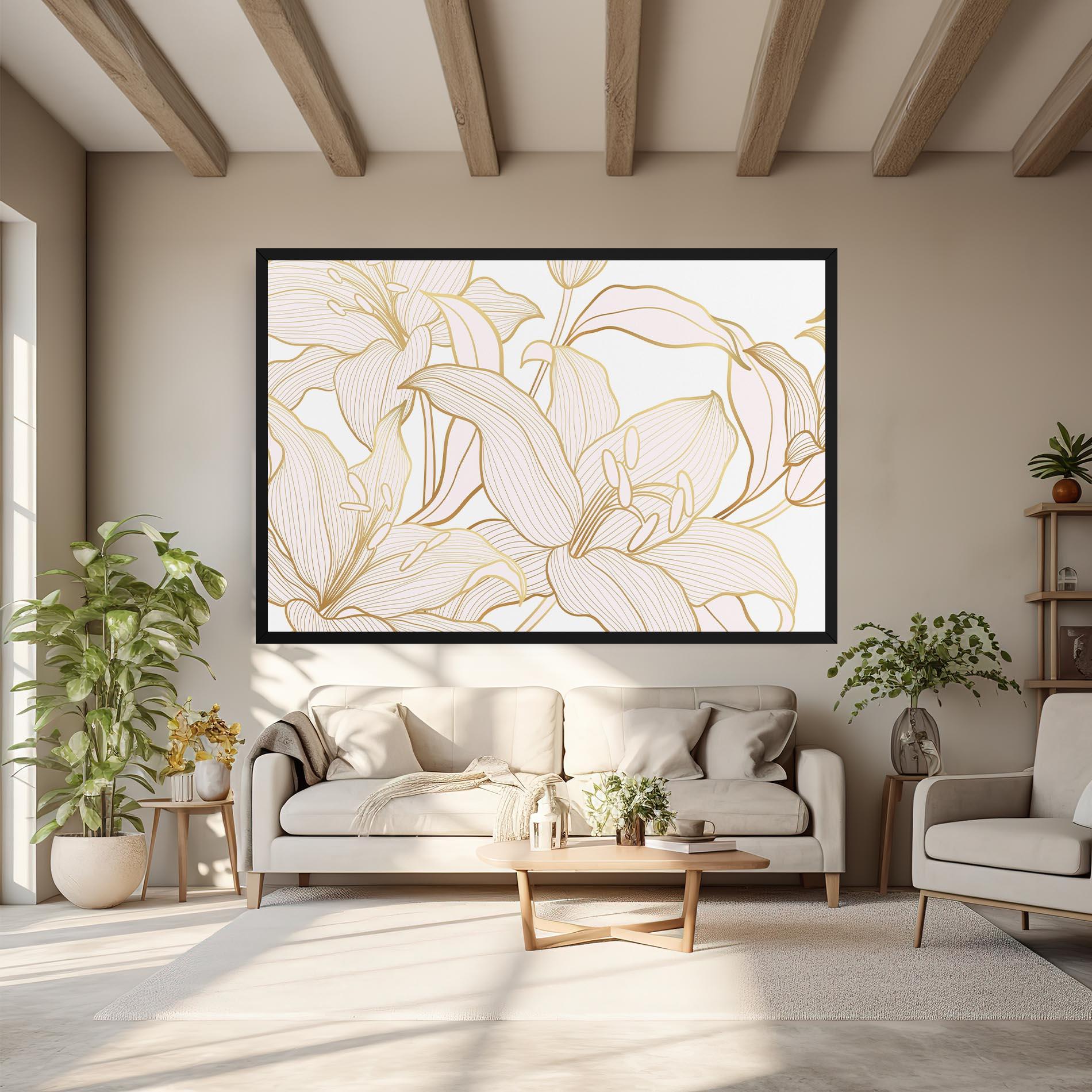 Vászonkép Gold Lily mockup 6