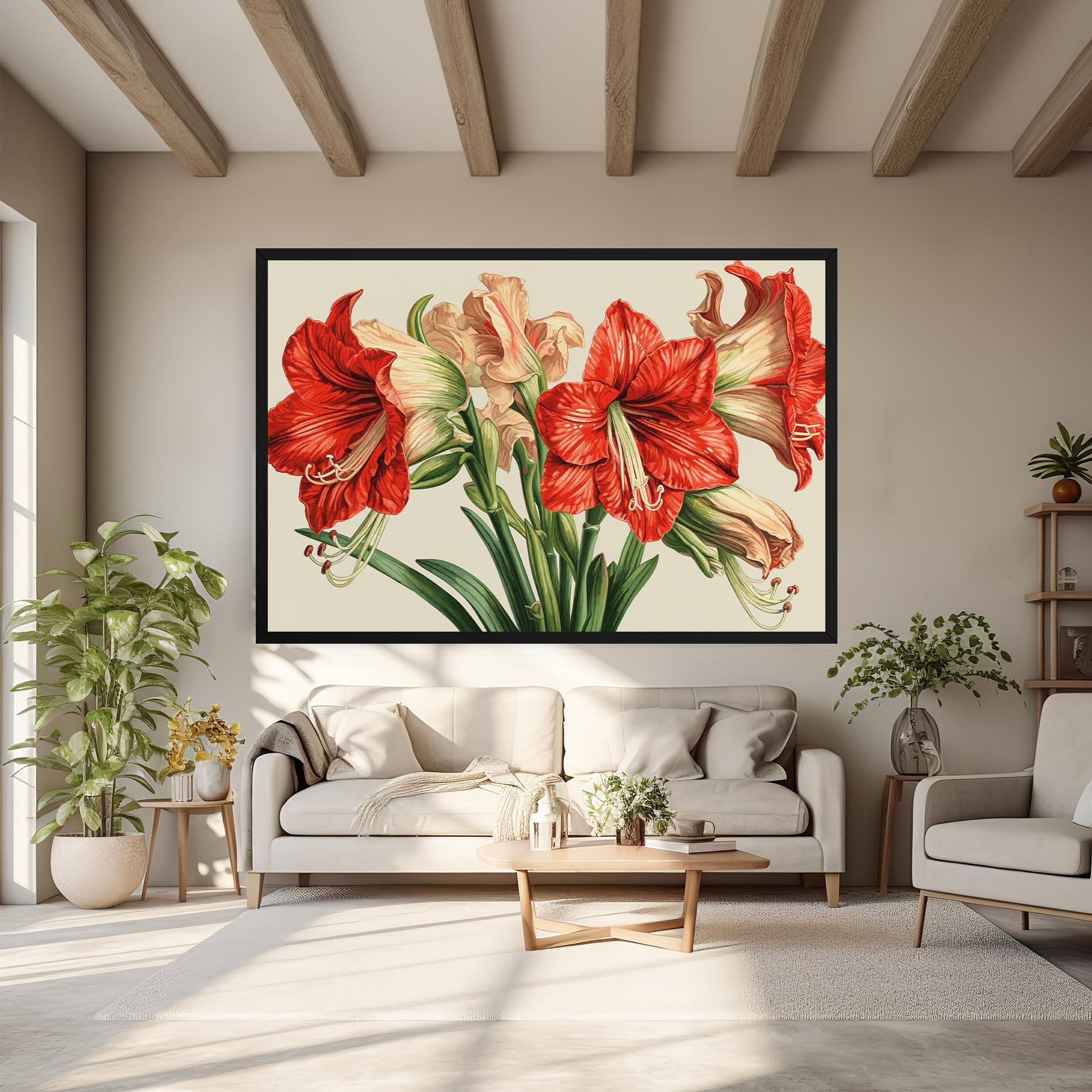 Vászonkép Orange Cream Lily mockup 6