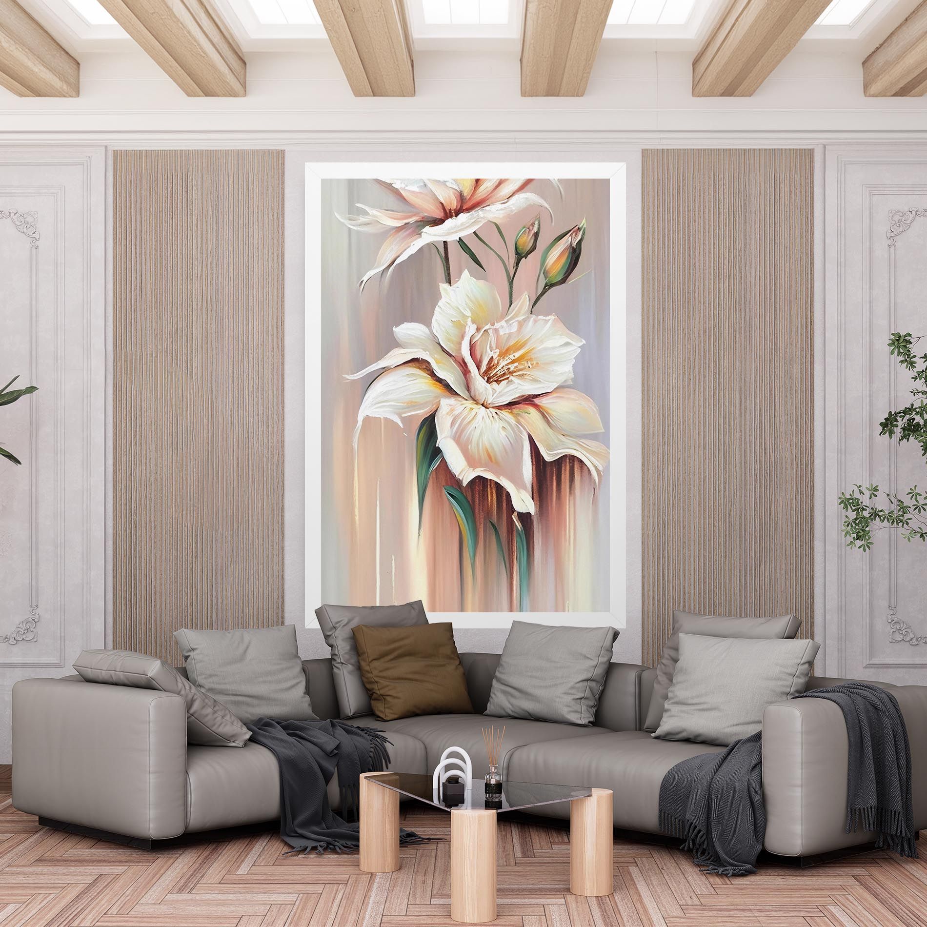 Abstract Lily Painting mockup 6