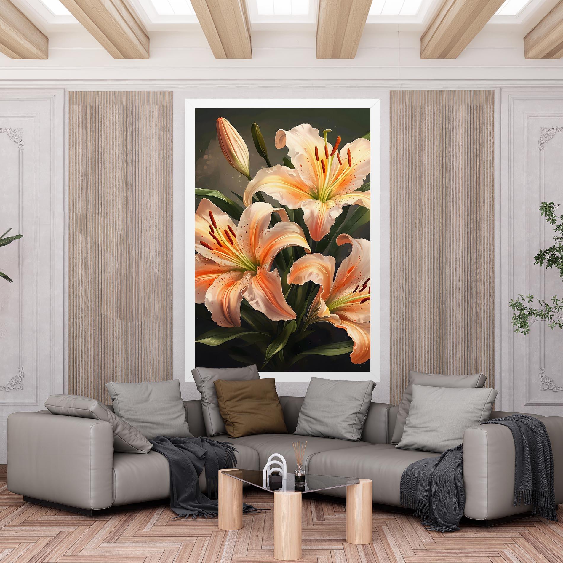 Vászonkép Light Orange Lily mockup 6