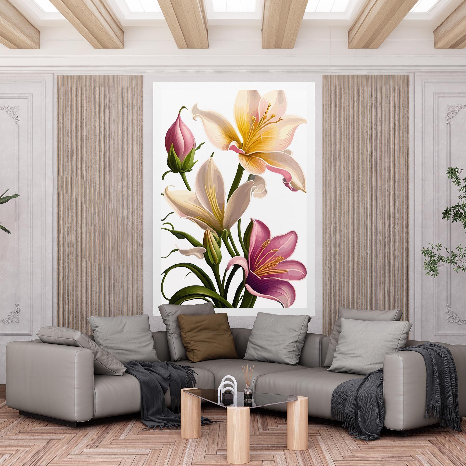 Vászonkép Purple White Lily mockup 6