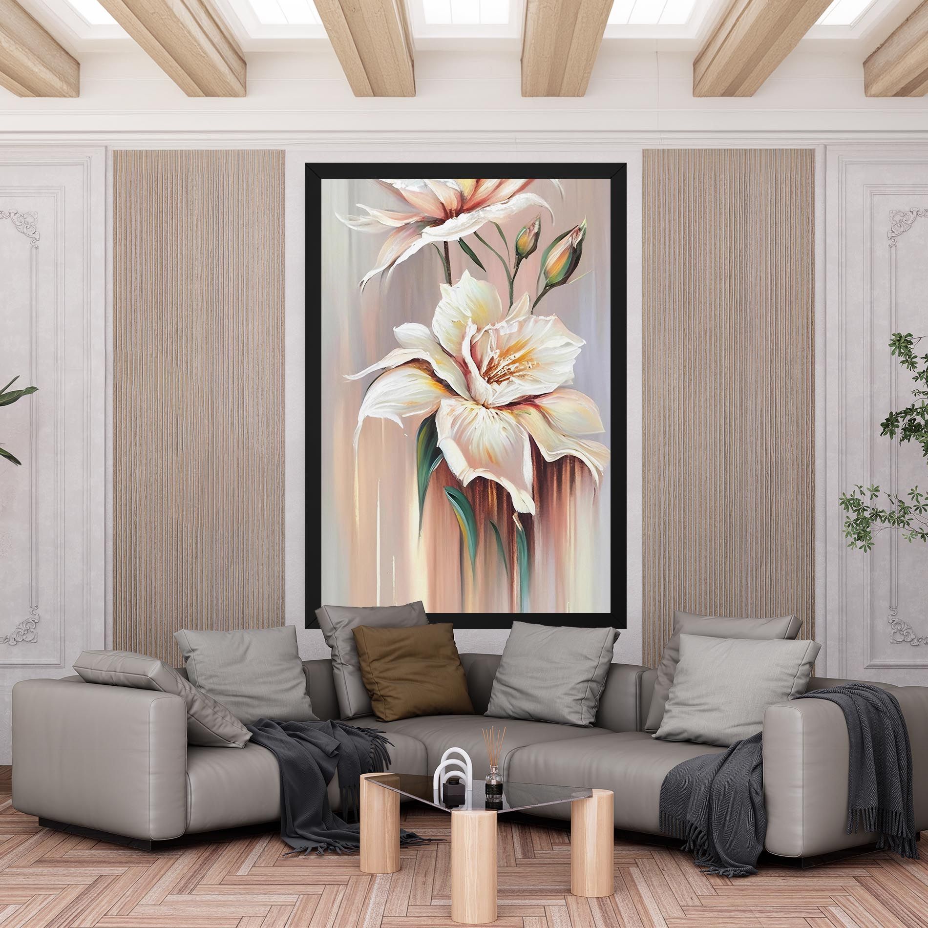 Abstract Lily Painting mockup 6
