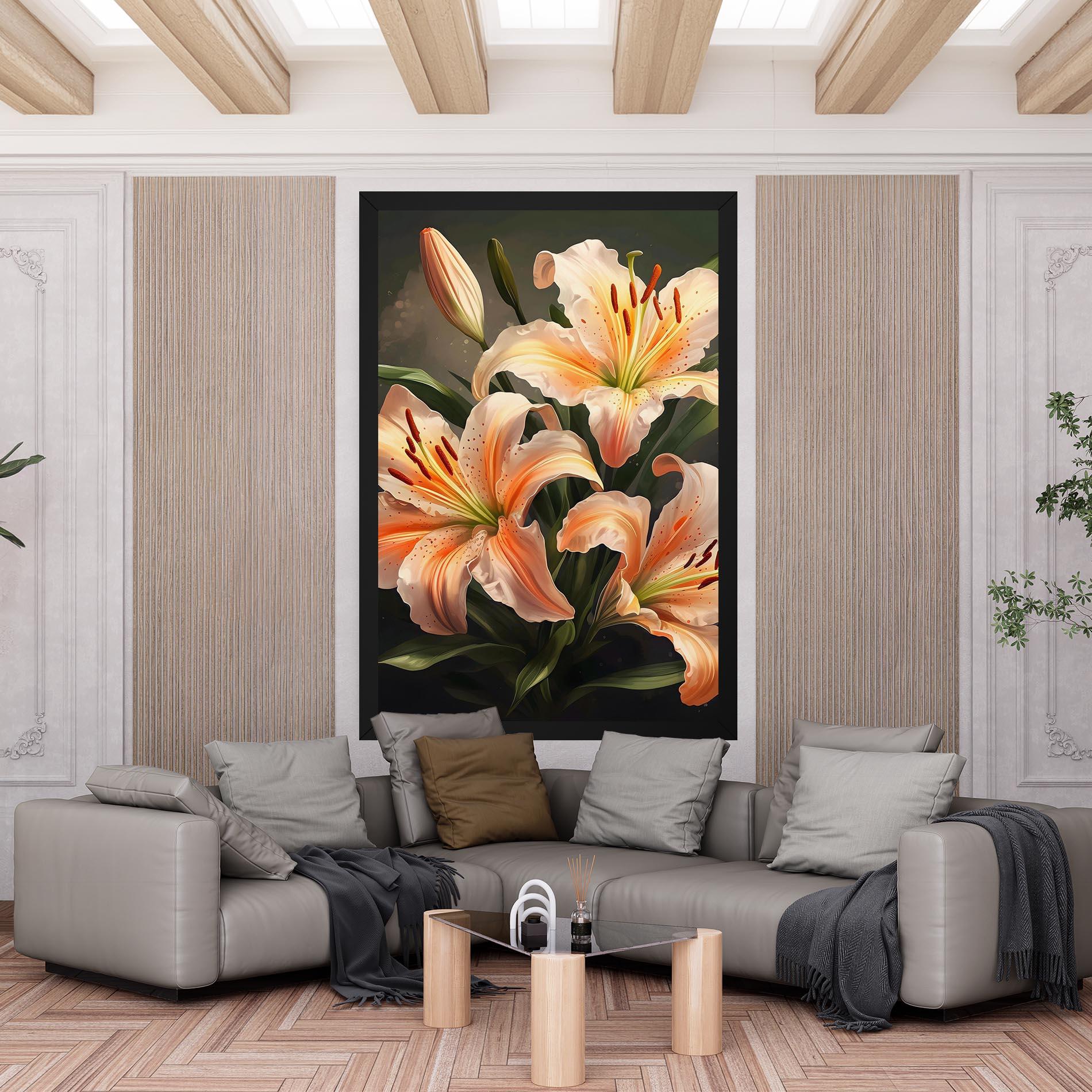 Vászonkép Light Orange Lily mockup 6