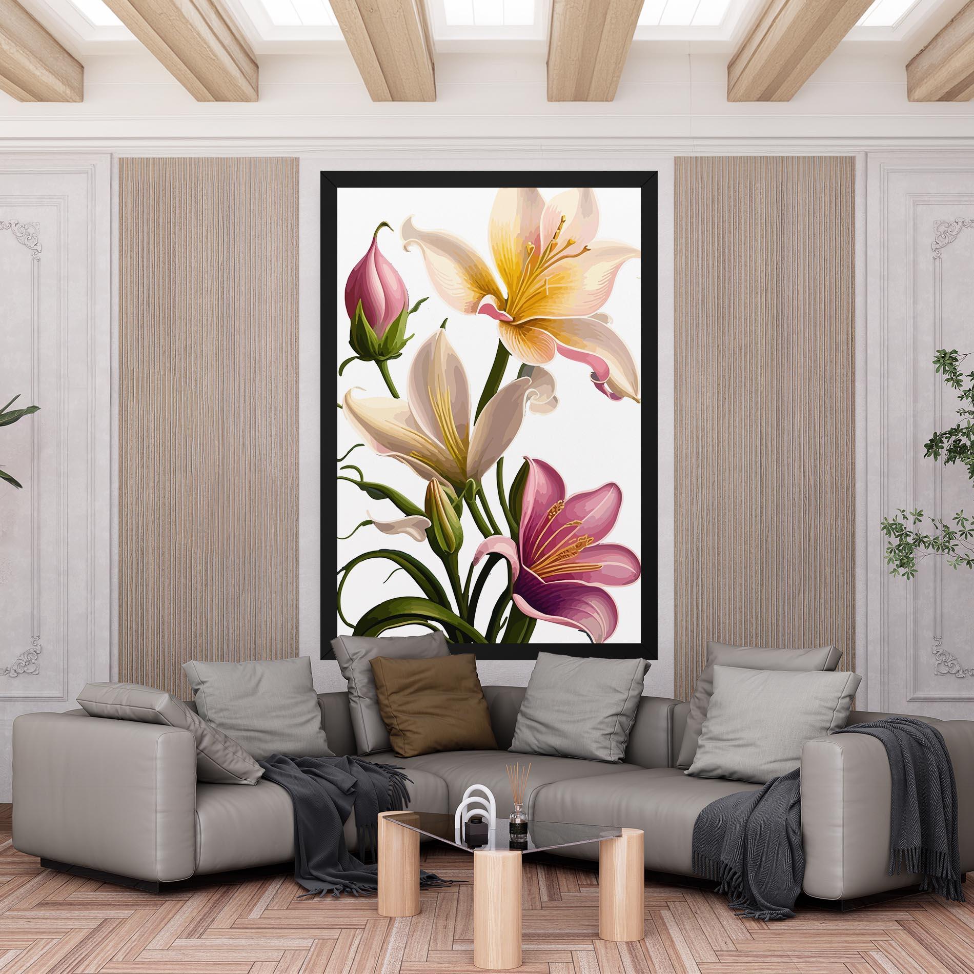 Vászonkép Purple White Lily mockup 6