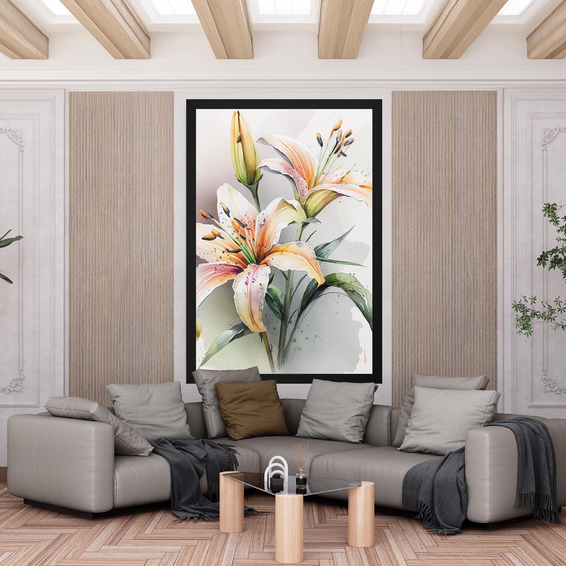Vászonkép White Orange Lily mockup 6