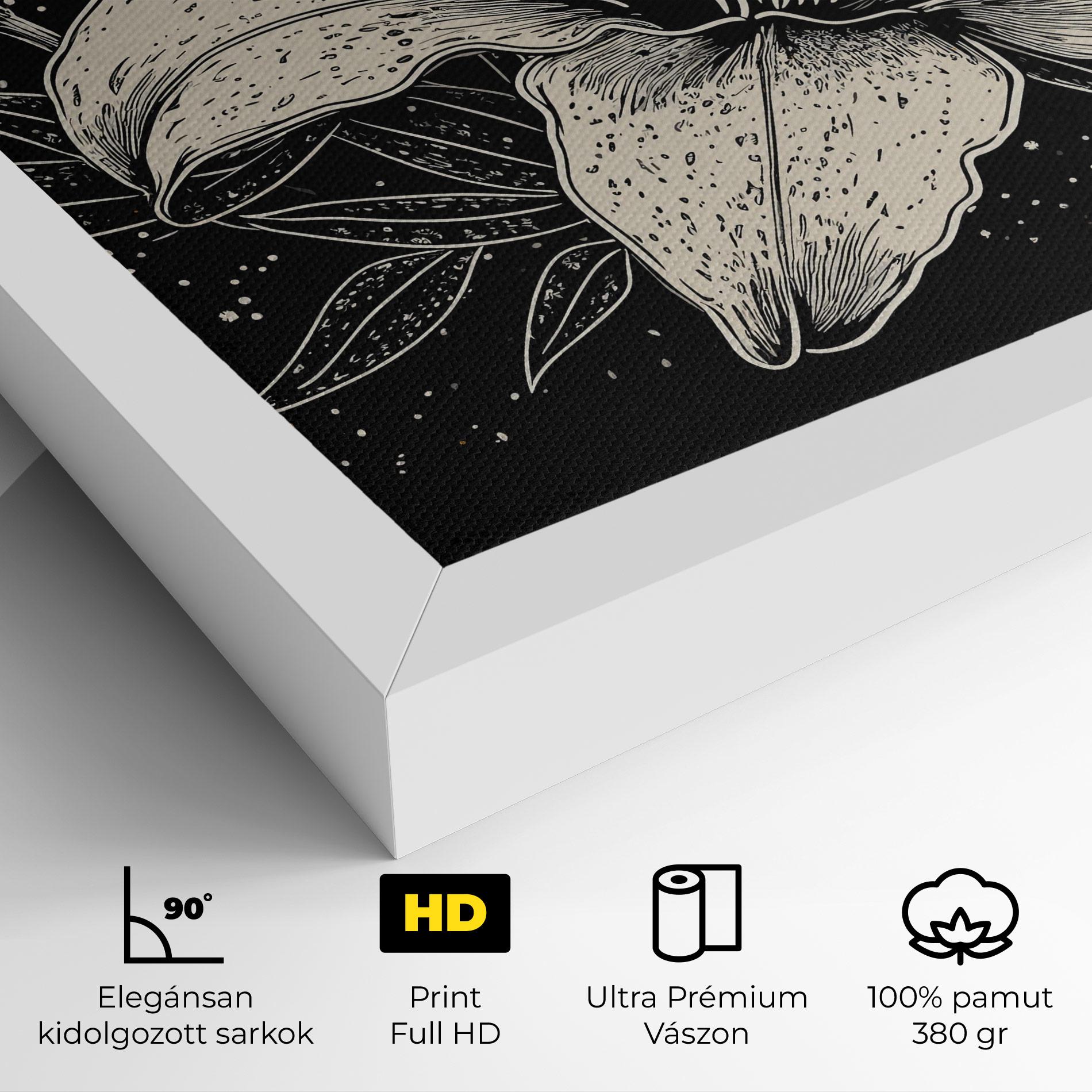 Vászonkép Cream Black Lily mockup 4