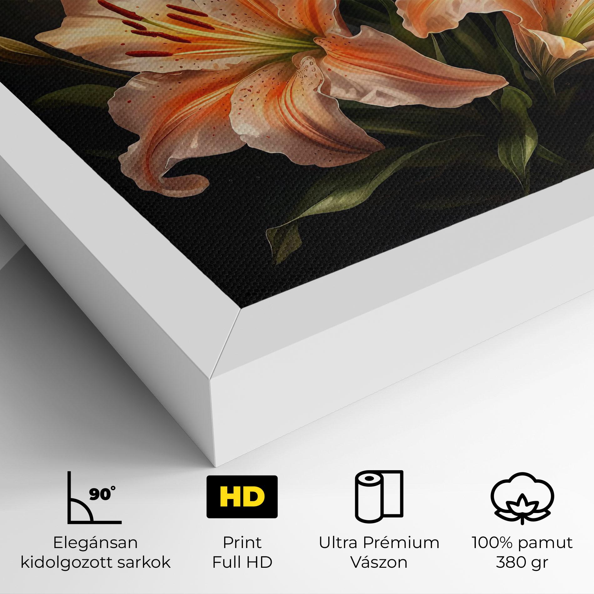 Vászonkép Light Orange Lily mockup 4
