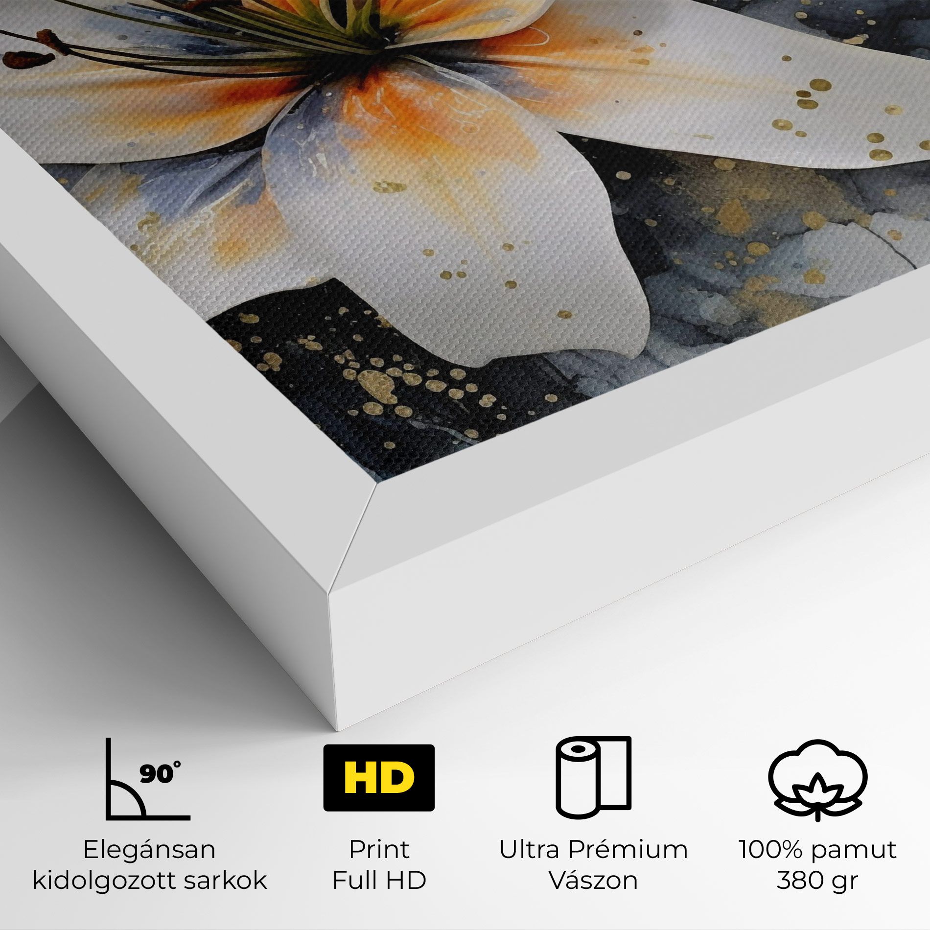 Lily With Orange Painting mockup 4