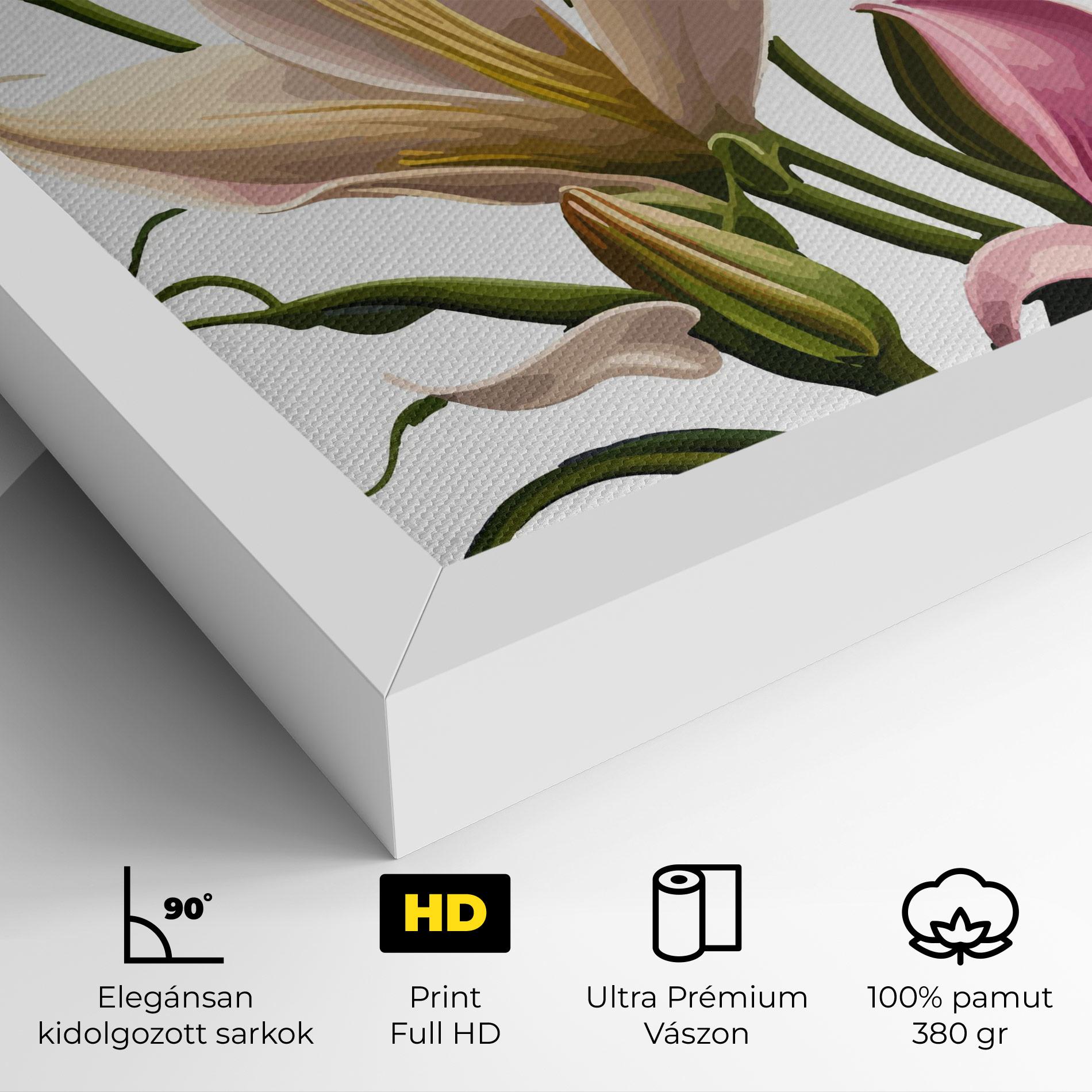 Vászonkép Purple White Lily mockup 4