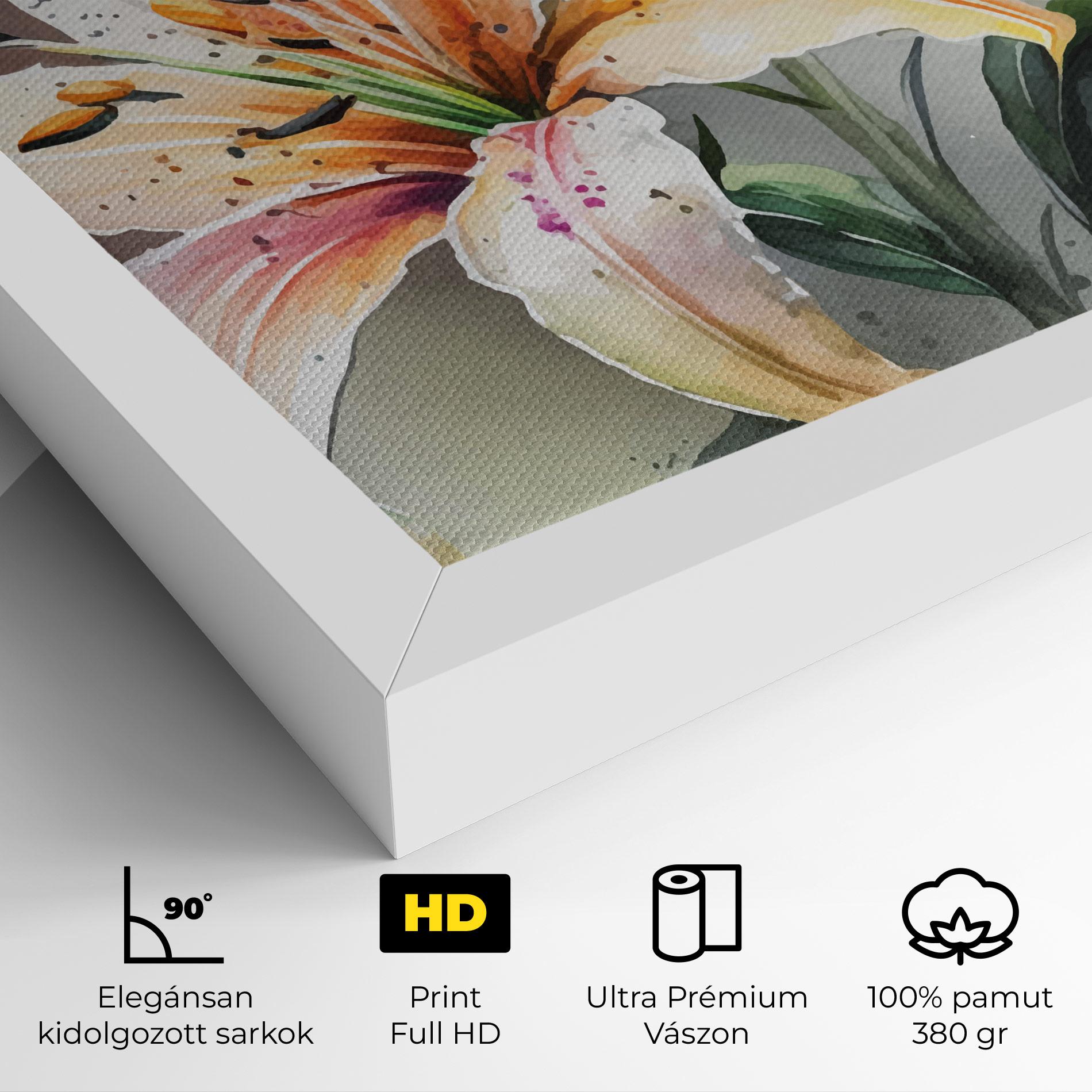 Vászonkép White Orange Lily mockup 4