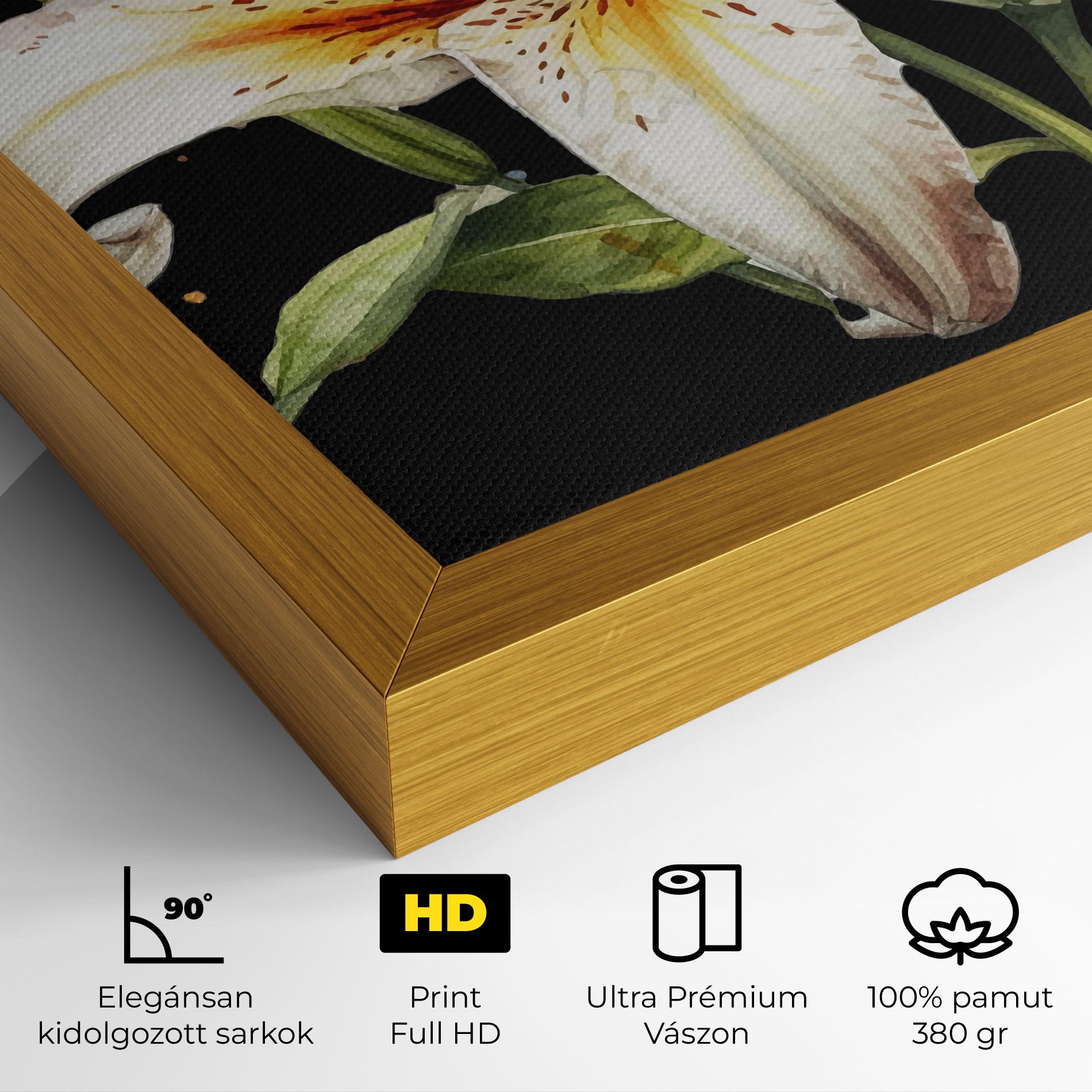 Vászonkép Beautiful White Lily mockup 4