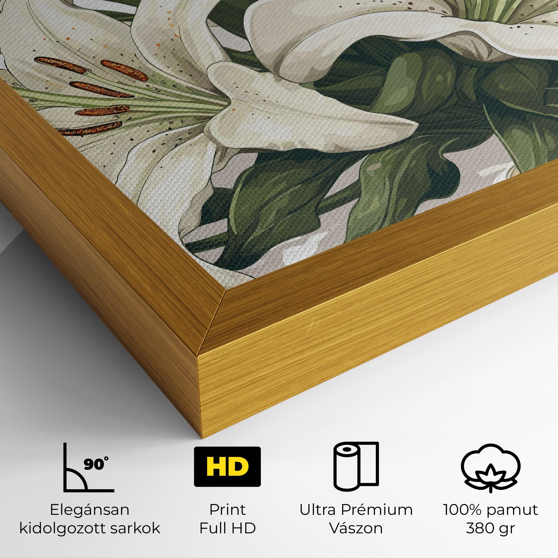 Vászonkép Grey White Lily mockup 4
