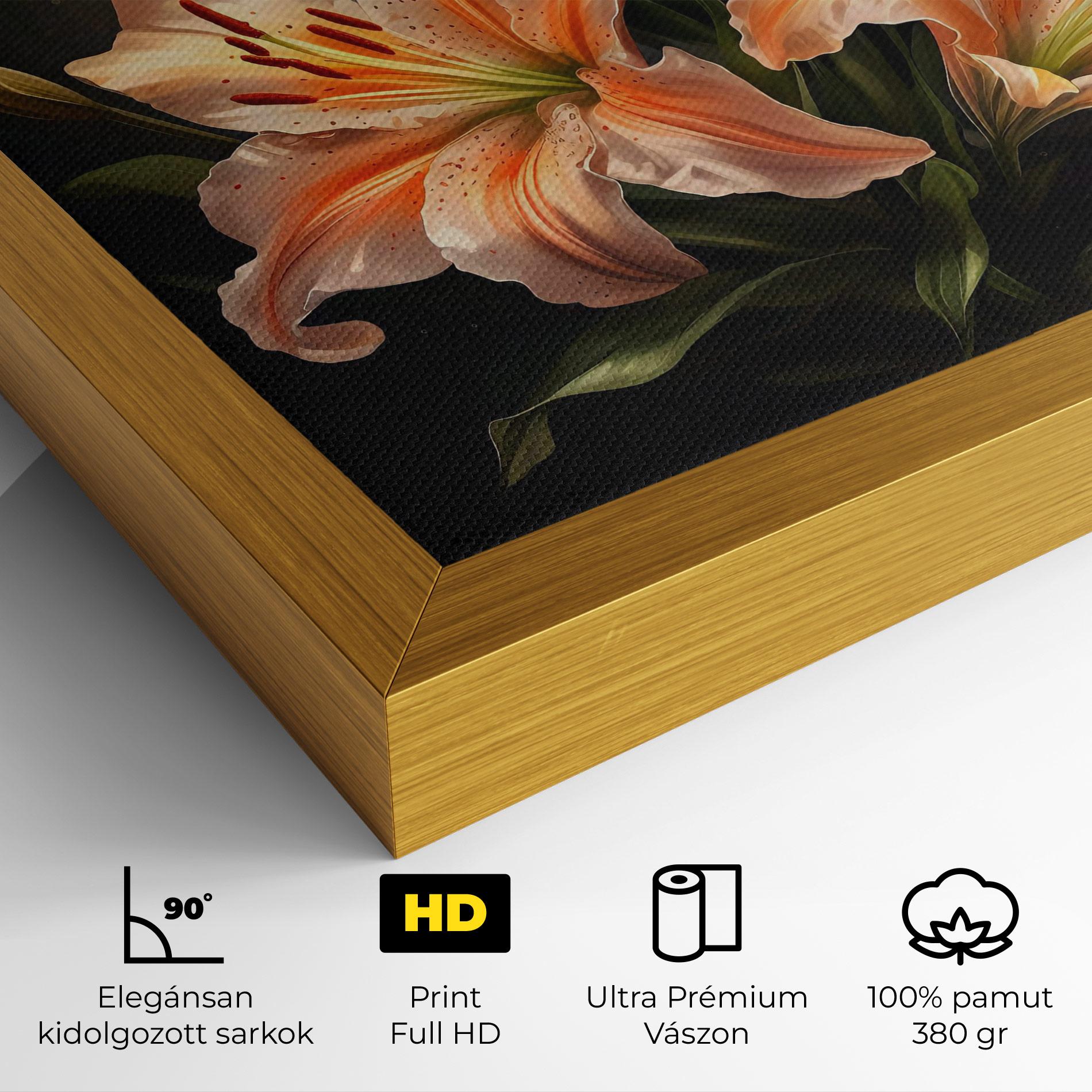 Vászonkép Light Orange Lily mockup 4