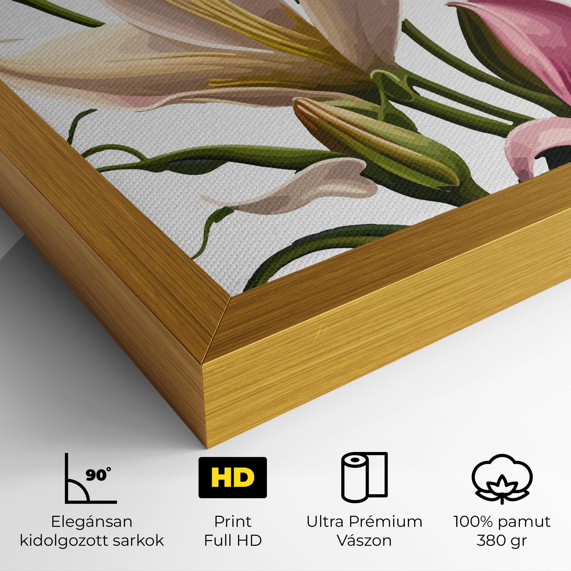 Vászonkép Purple White Lily mockup 4