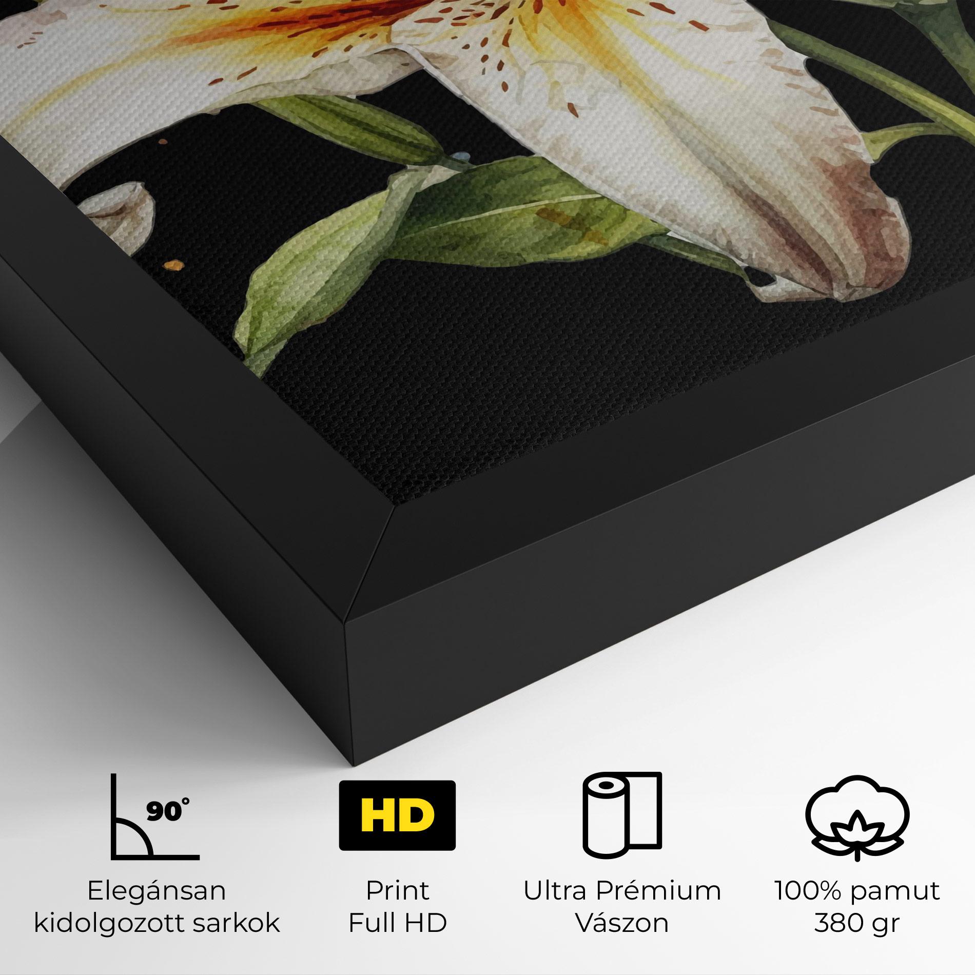 Vászonkép Beautiful White Lily mockup 4