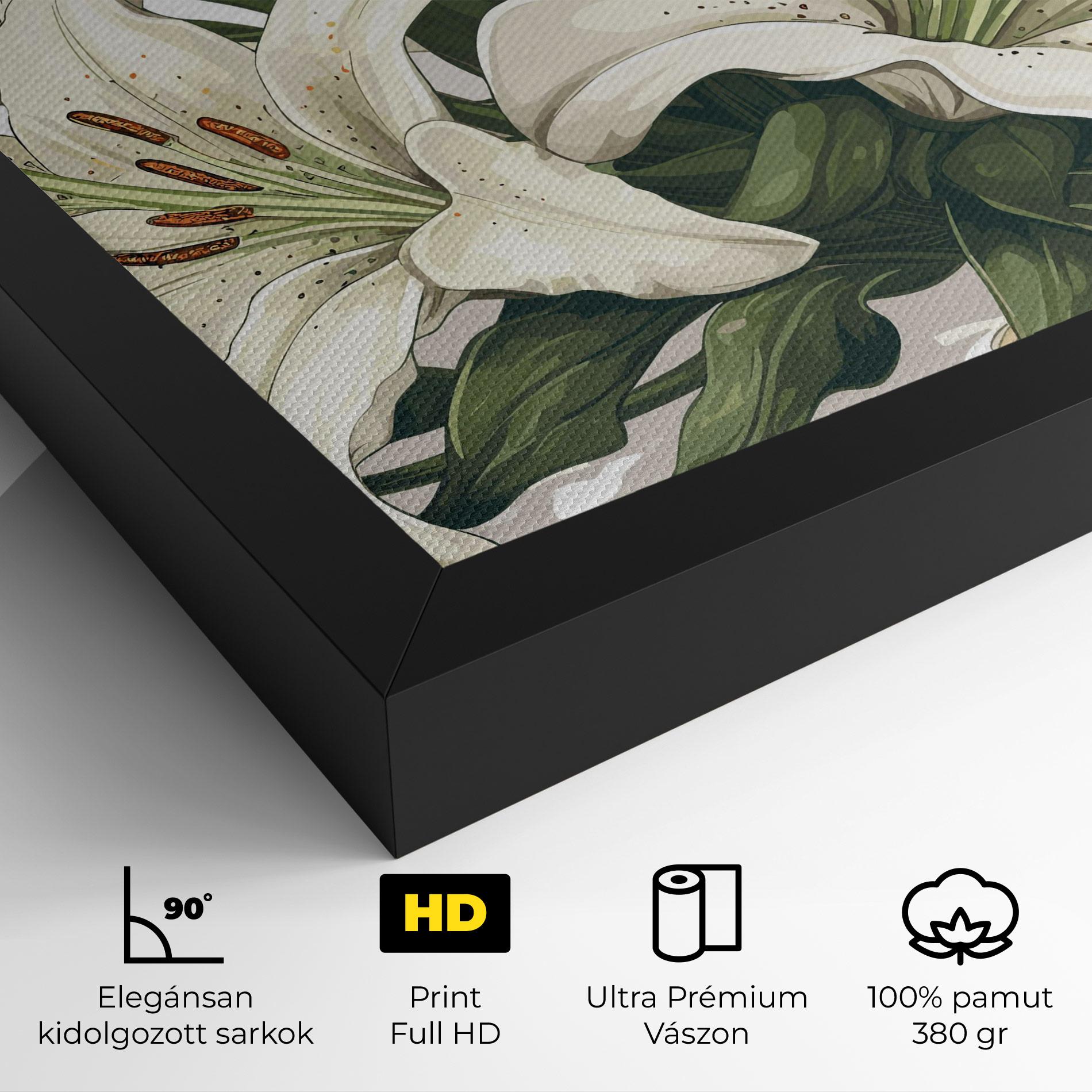 Vászonkép Grey White Lily mockup 4