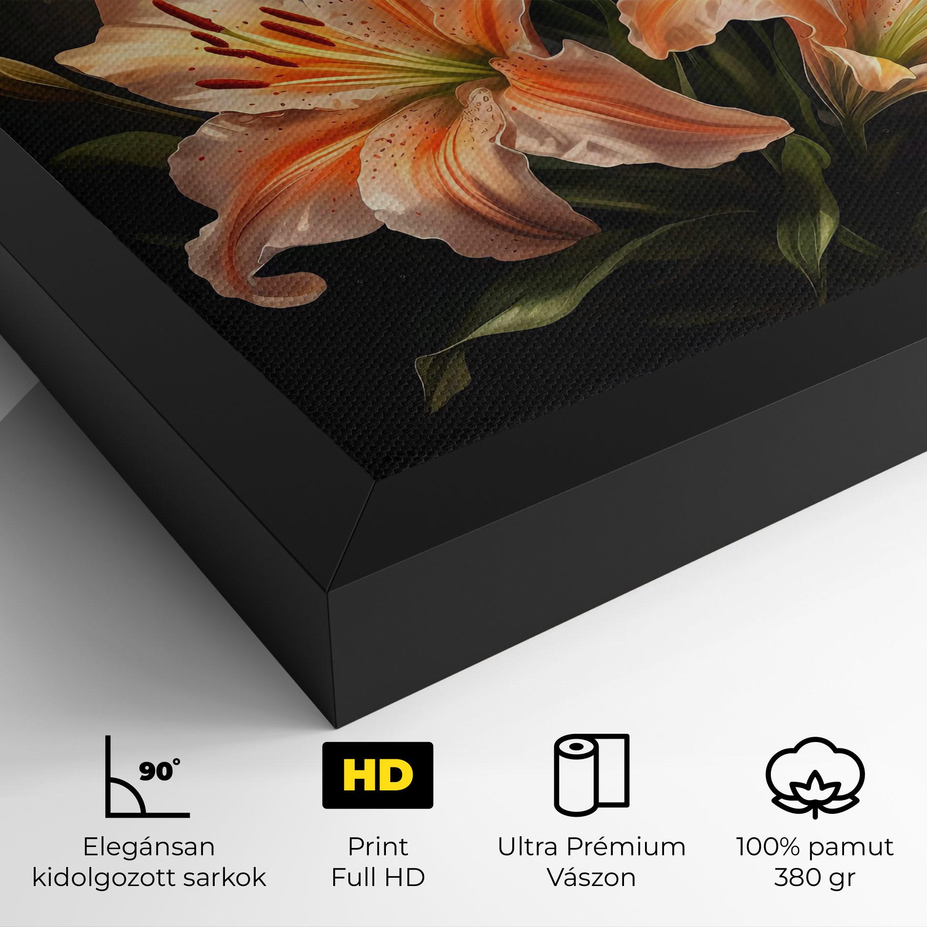 Vászonkép Light Orange Lily mockup 4