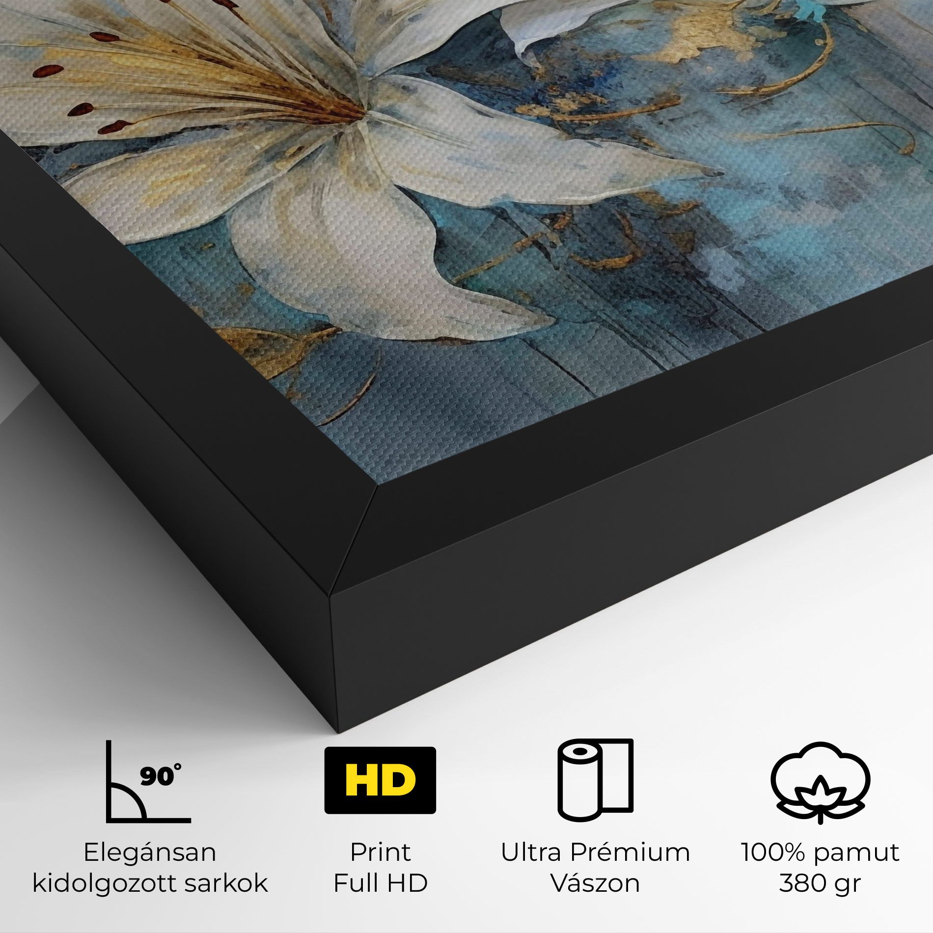 Lily With Gold Painting mockup 4