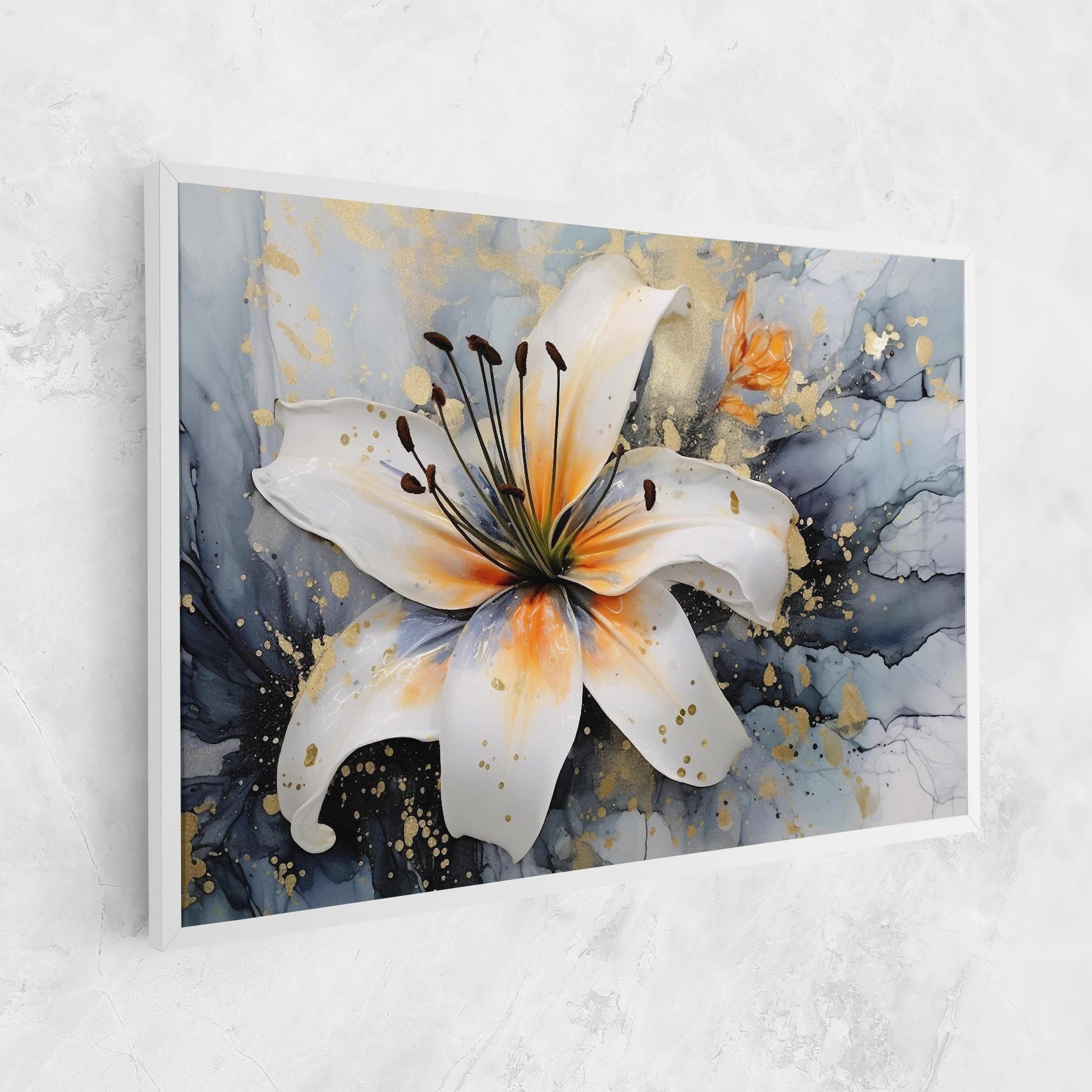 Lily With Orange Painting mockup 1