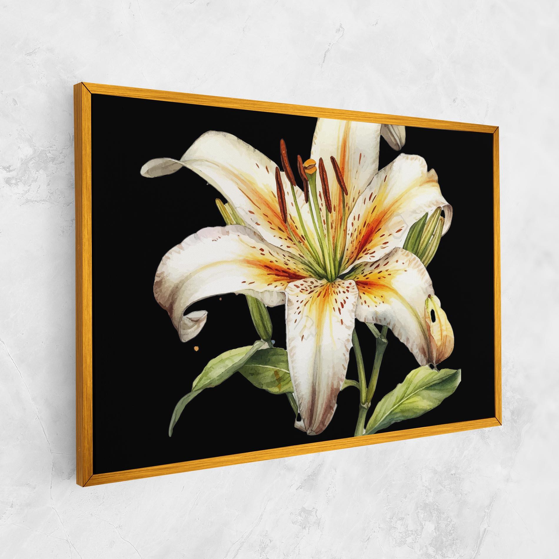 Vászonkép Beautiful White Lily mockup 1