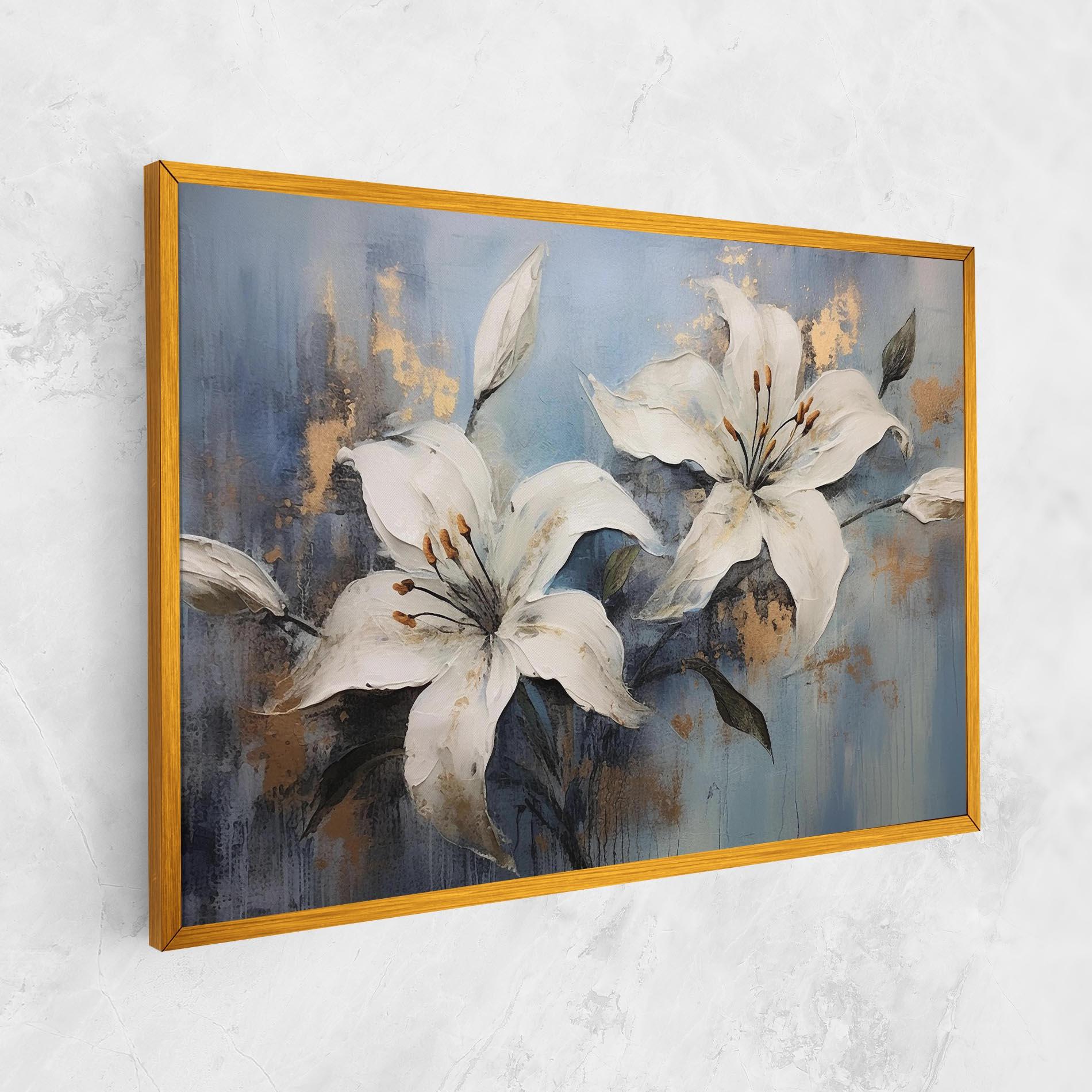 Vászonkép Gold Lily Painting mockup 1