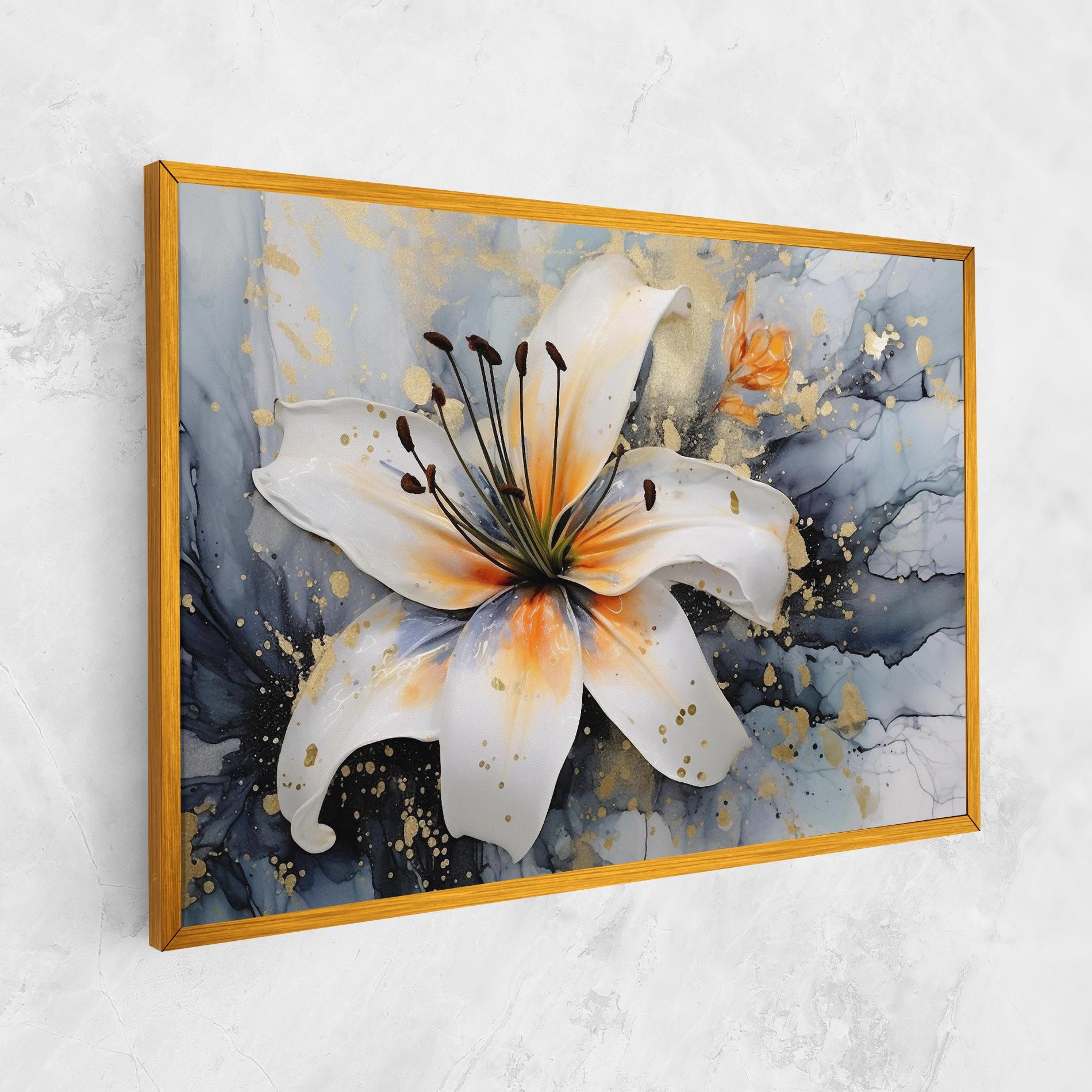 Lily With Orange Painting mockup 1