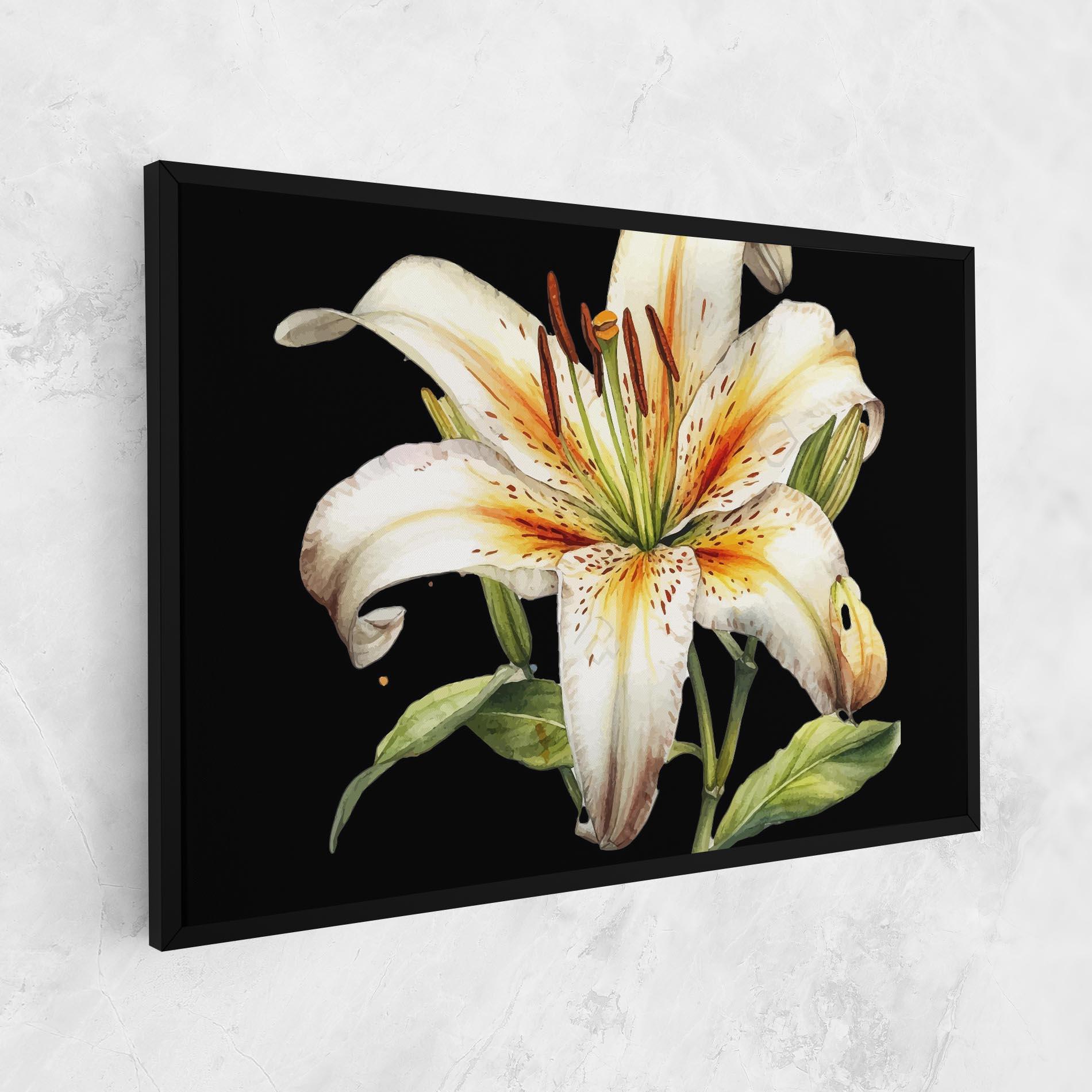 Vászonkép Beautiful White Lily mockup 1