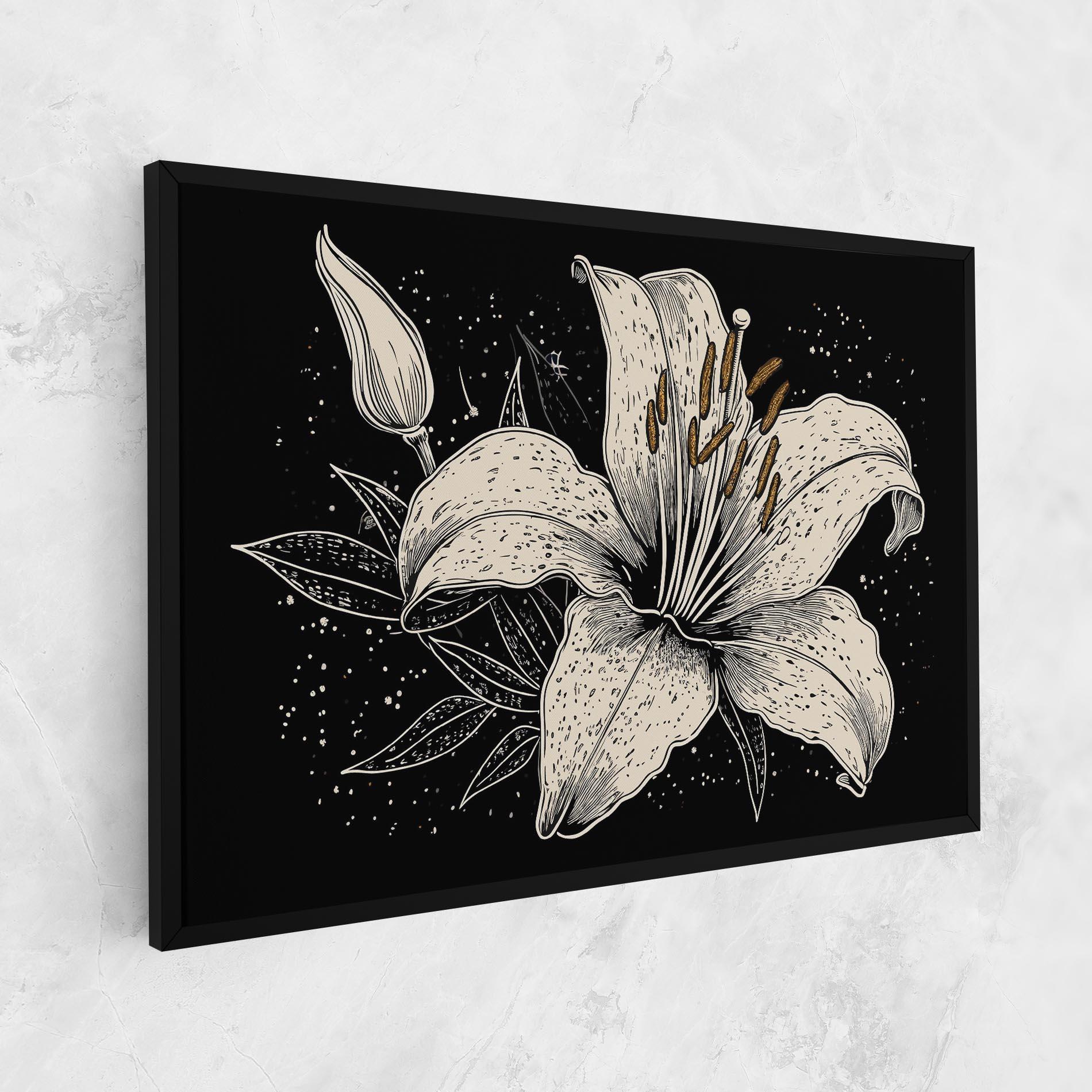 Vászonkép Cream Black Lily mockup 1